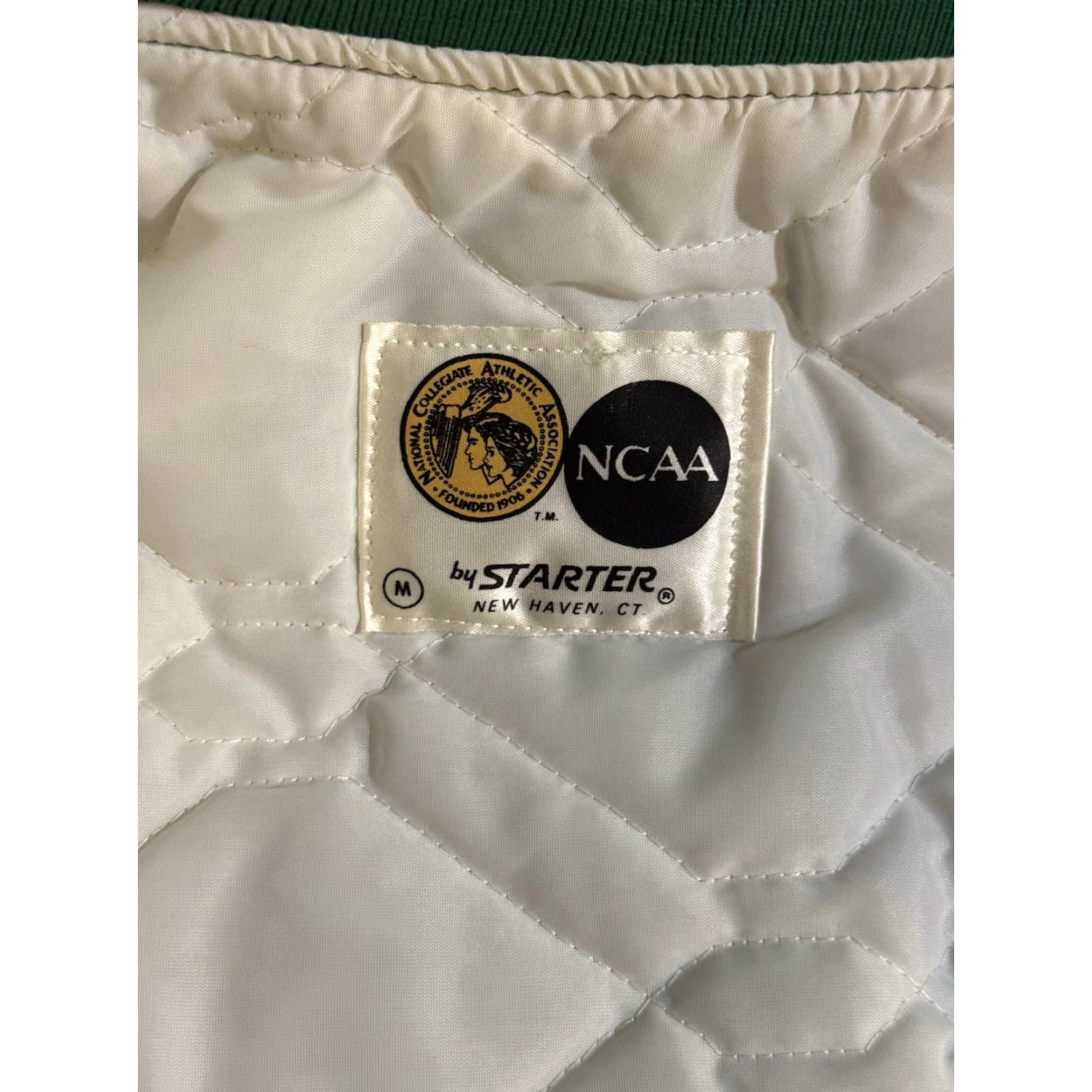 Starter VINTAGE Michigan State Spartans Green Satin Starter Jacket M NCAA OFFICIAL Bomber Jacket Mens 80s College Sports Satin Lined Pockets Size US M / EU 48-50 / 2 - 7 Thumbnail