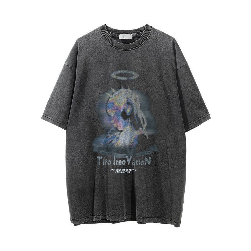 Japanese Brand × Vintage Men's hip-hop character print washed distressed T-shirt Size US L / EU 52-54 / 3 - 1 Thumbnail