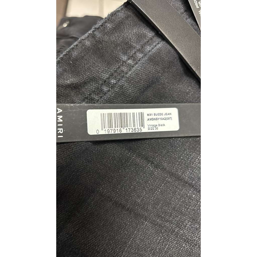 Amiri o1rshd1 Q:2 / MX1 Suede Jean in Vintage Black Size US 36 / EU 52 - 18 Thumbnail