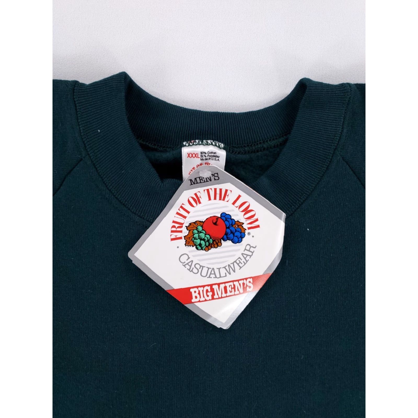 Fruit Of The Loom VINTAGE Fruit of the Loom Made USA Deadstock Sweatshirt Green Fuller Cut Mens XXXL NWT Size US XXL / EU 58 / 5 - 3 Thumbnail