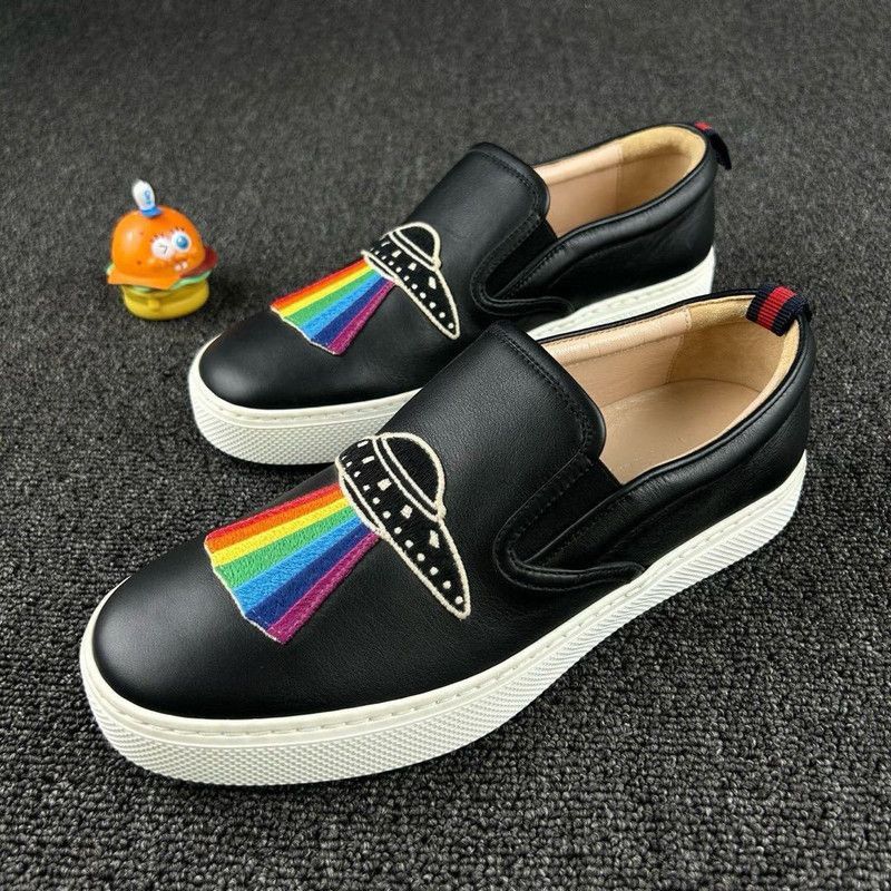 Gucci Gucci Rainbow Icon Leather Slip-On Sneakers - Size US 7.5 / EU 40-41 - 1 Thumbnail