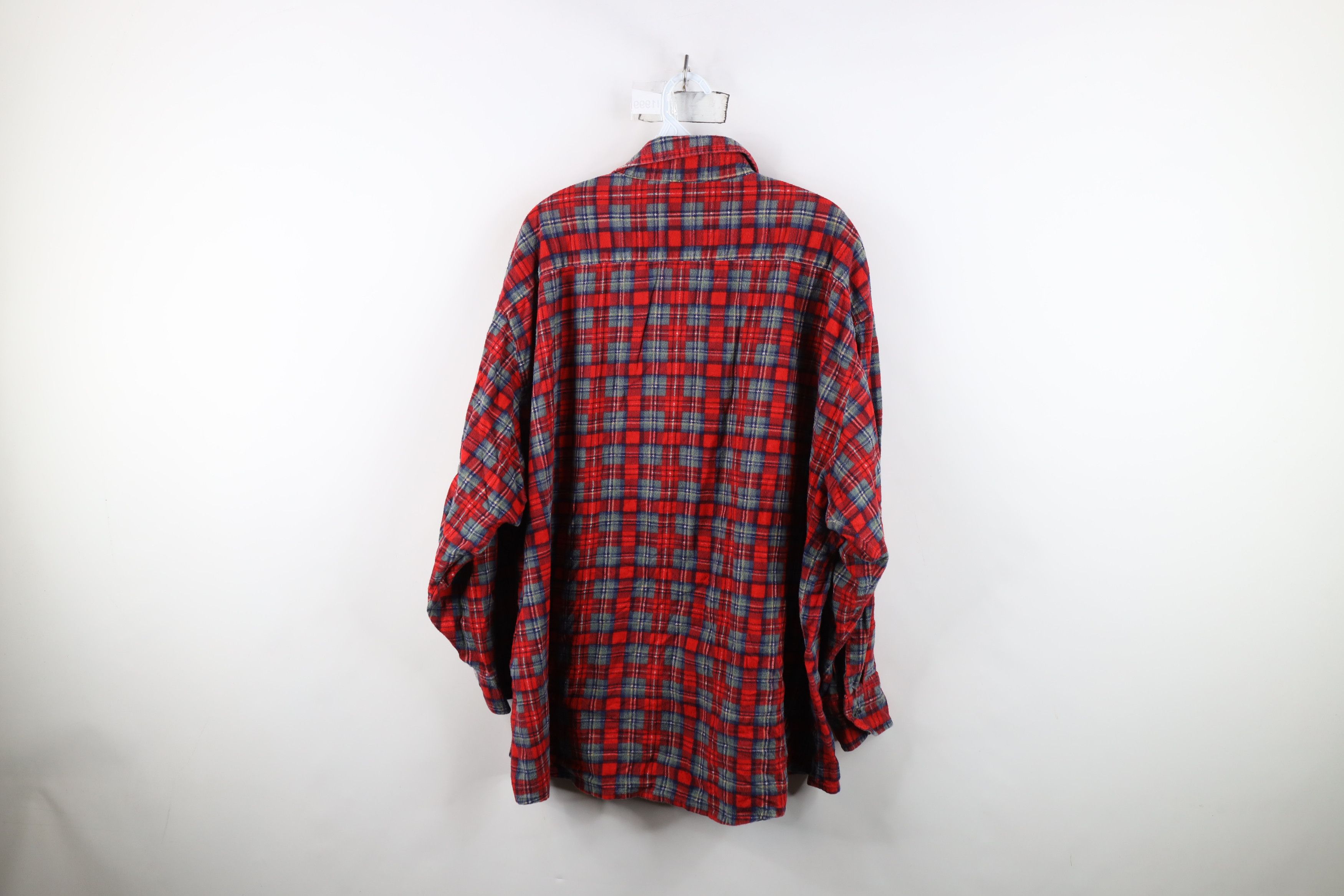 Dickies Vintage 70s Dickies Pocket Flannel Button Shirt Red Plaid Size US XXL / EU 58 / 5 - 9 Thumbnail