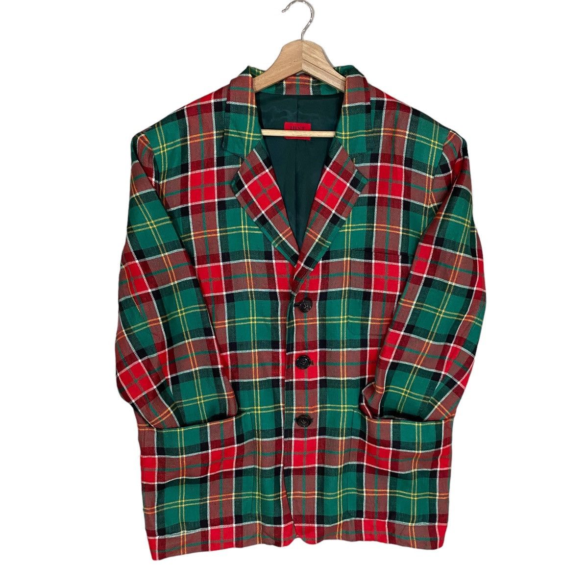 🌟JUST BIGI MULTICOLOR PLAID BUTTONS JACKET