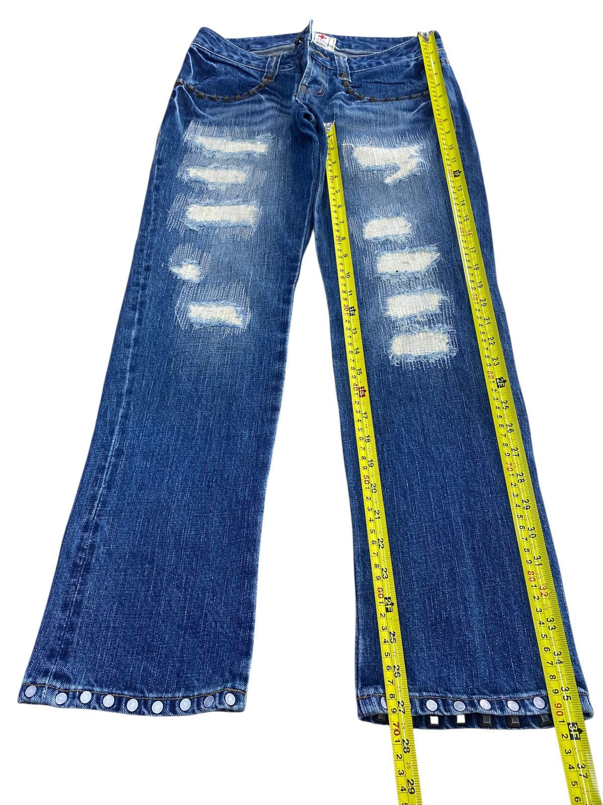 Cook Jeans Cook Jeans Brand Ripped Studs Style Straight Jeans Size US 29 - 7 Thumbnail