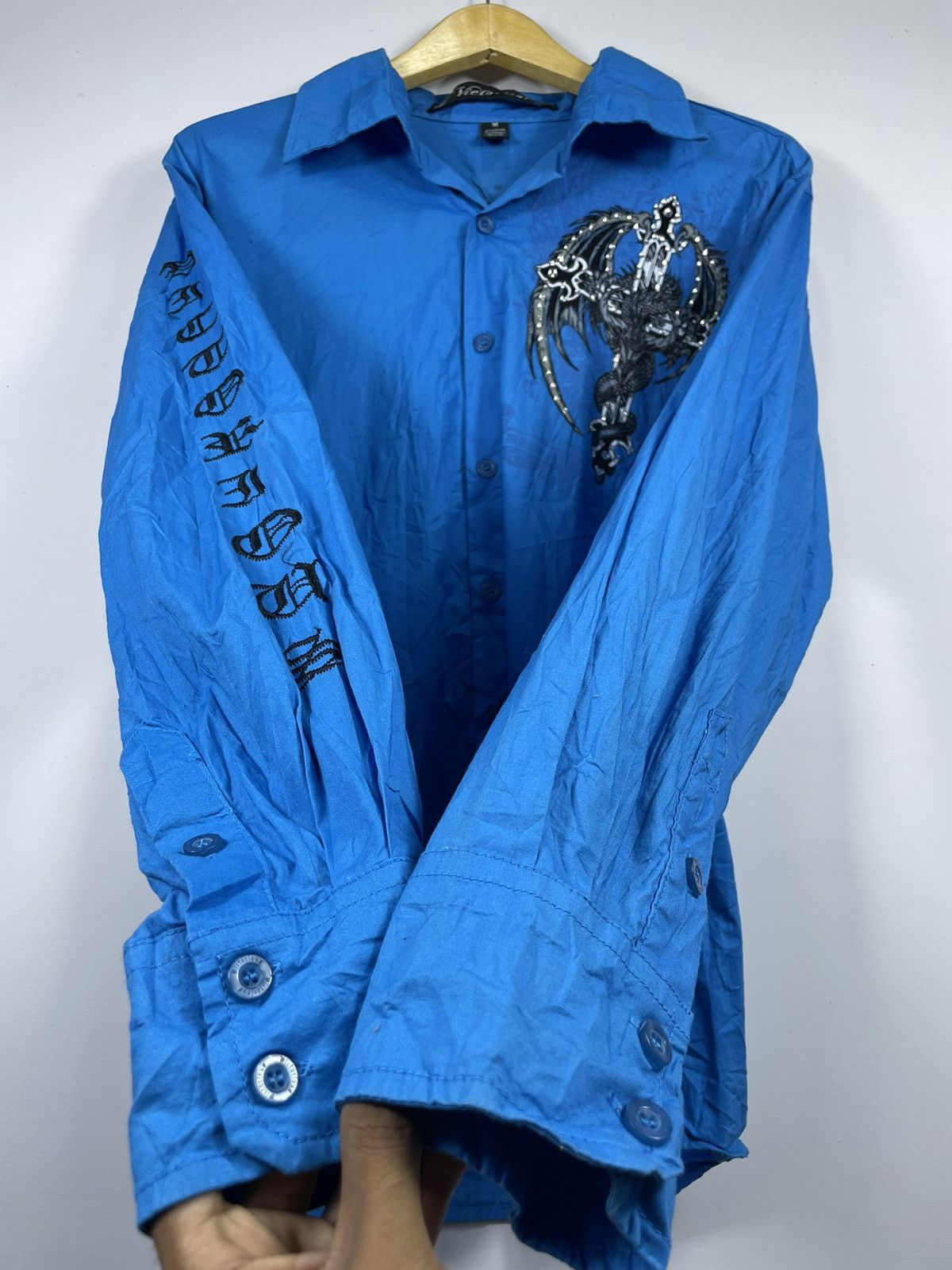 14th Addiction VIETORIUS CROSS DRAGON SHIRT BUTTON UP ifsix style Size US M / EU 48-50 / 2 - 4 Thumbnail