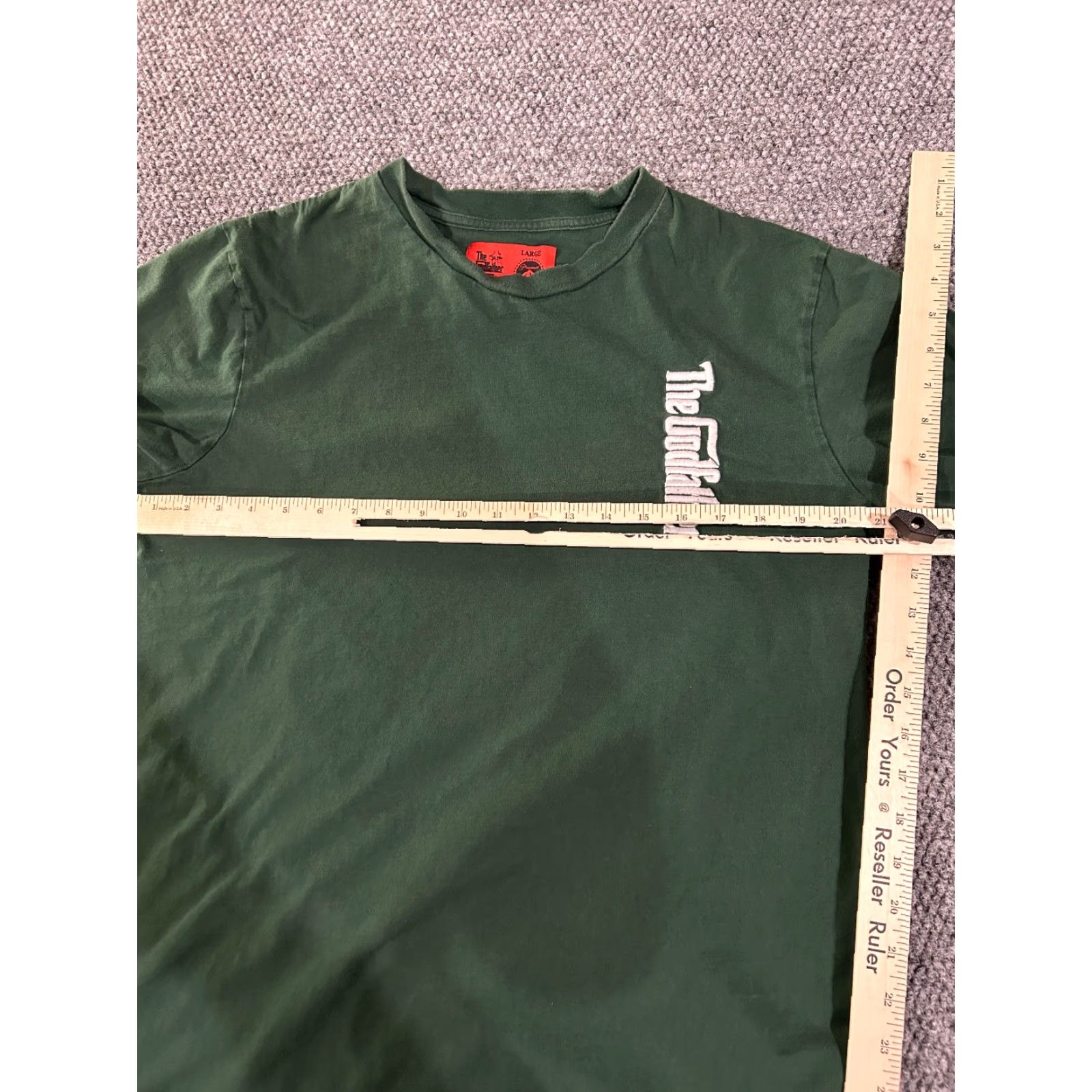 Palace The Godfather Shirt Mens L Green Graphic Print Nike Dri-Fit Crew Neck Short Sleeve Regular Vintage No Size US L / EU 52-54 / 3 - 7 Thumbnail