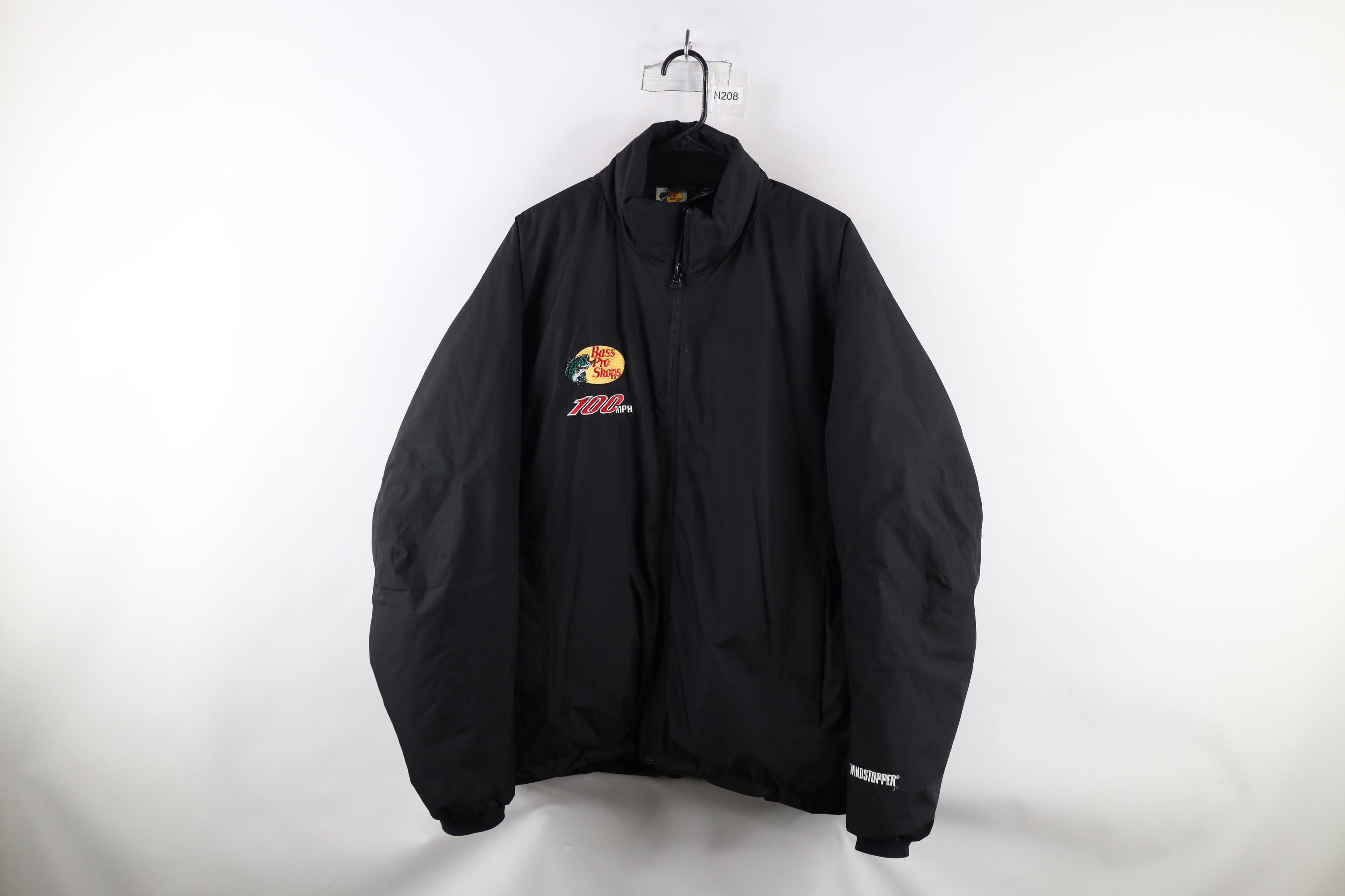 Vintage Bass Pro Shops Gore Windstopper Full Zip Puffer Jacket Black Size US XL / EU 56 / 4 - 1 Thumbnail