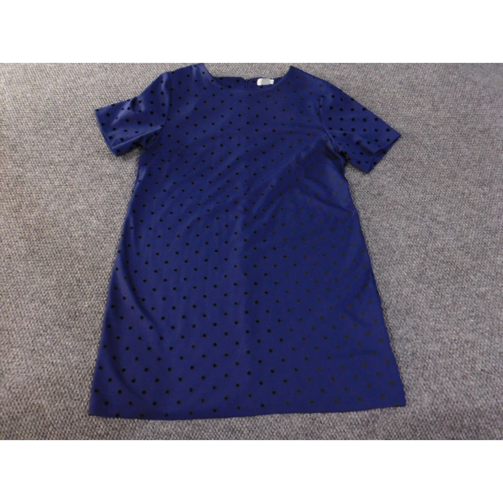 Old Navy Old Navy Dress Large Purple Zip Womens A-line Dots Polyester Wool? Size L / US 10 / IT 46 - 2 Thumbnail