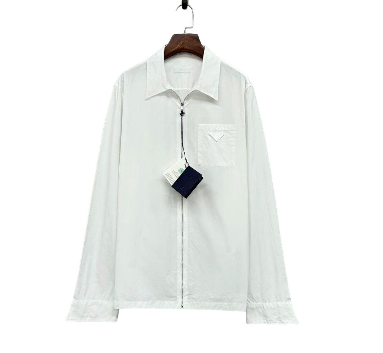 Prada Prada Triangle Logo Zippered Shirt Jacket Size M Size US M / EU 48-50 / 2 - 1 Thumbnail