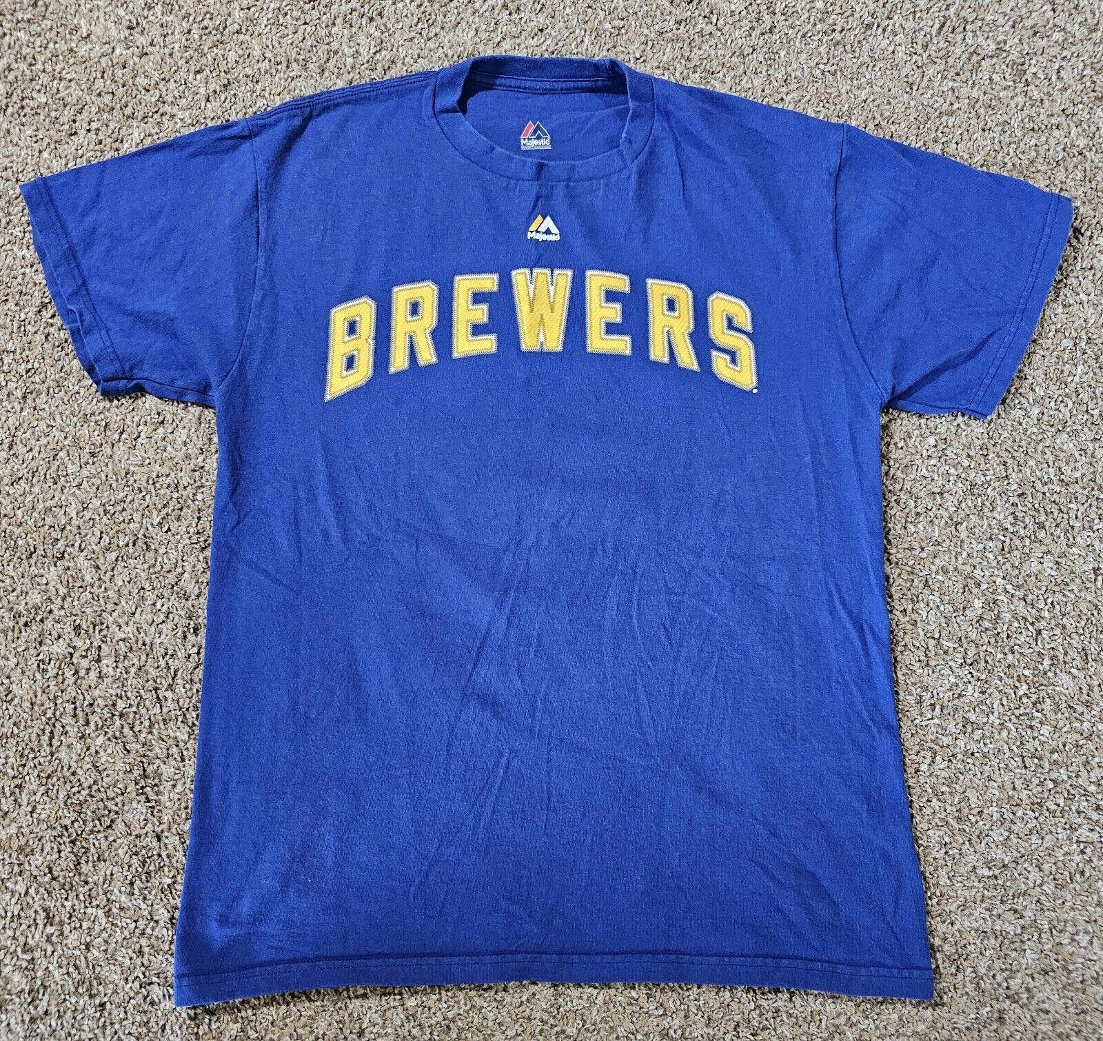 Majestic Majestic brewers #9 Segura tshirt Medium Size ONE SIZE - 1 Thumbnail