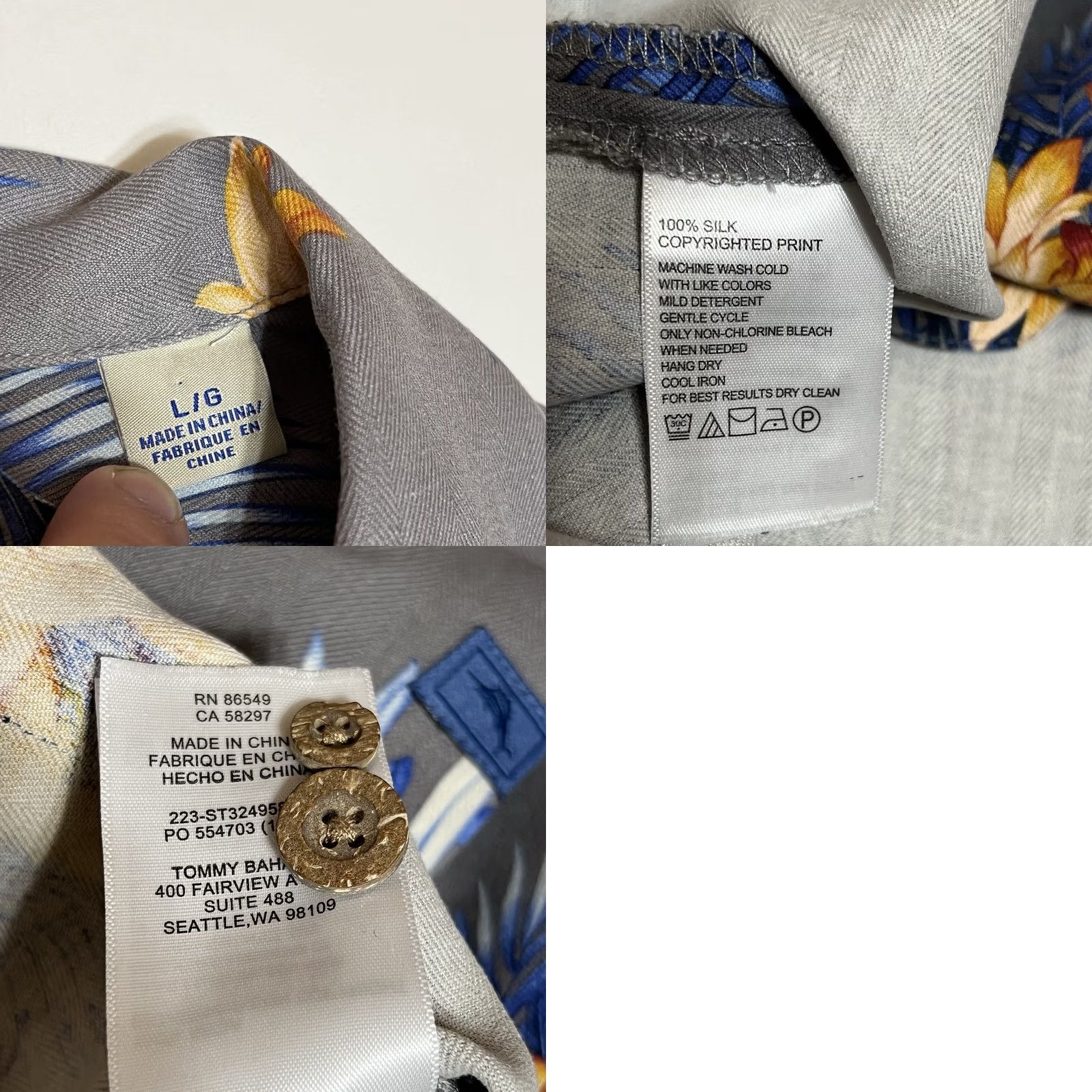 Tommy Bahama Tommy Bahama Short Sleeve Mens Button Up Shirt L Tropical Hawaiian 100% Silk Silk Multicolor Floral Button-Up Casual Beach Hawaiian 90s Theme Mens Size US L / EU 52-54 / 3 - 8 Thumbnail