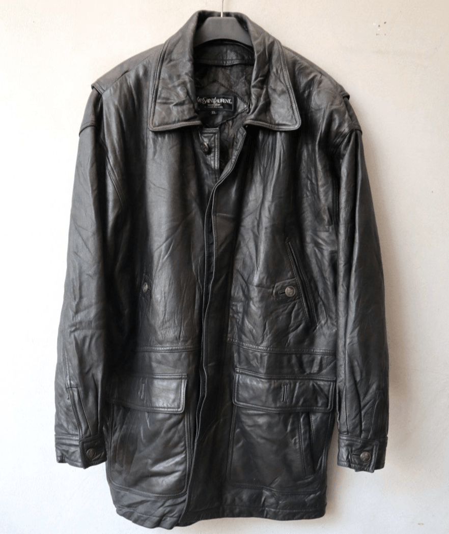 Yves Saint Laurent 🔥Rare Vintage Yves Saint Laurent YSL leather Jacket black Size US L / EU 52-54 / 3 - 4 Thumbnail