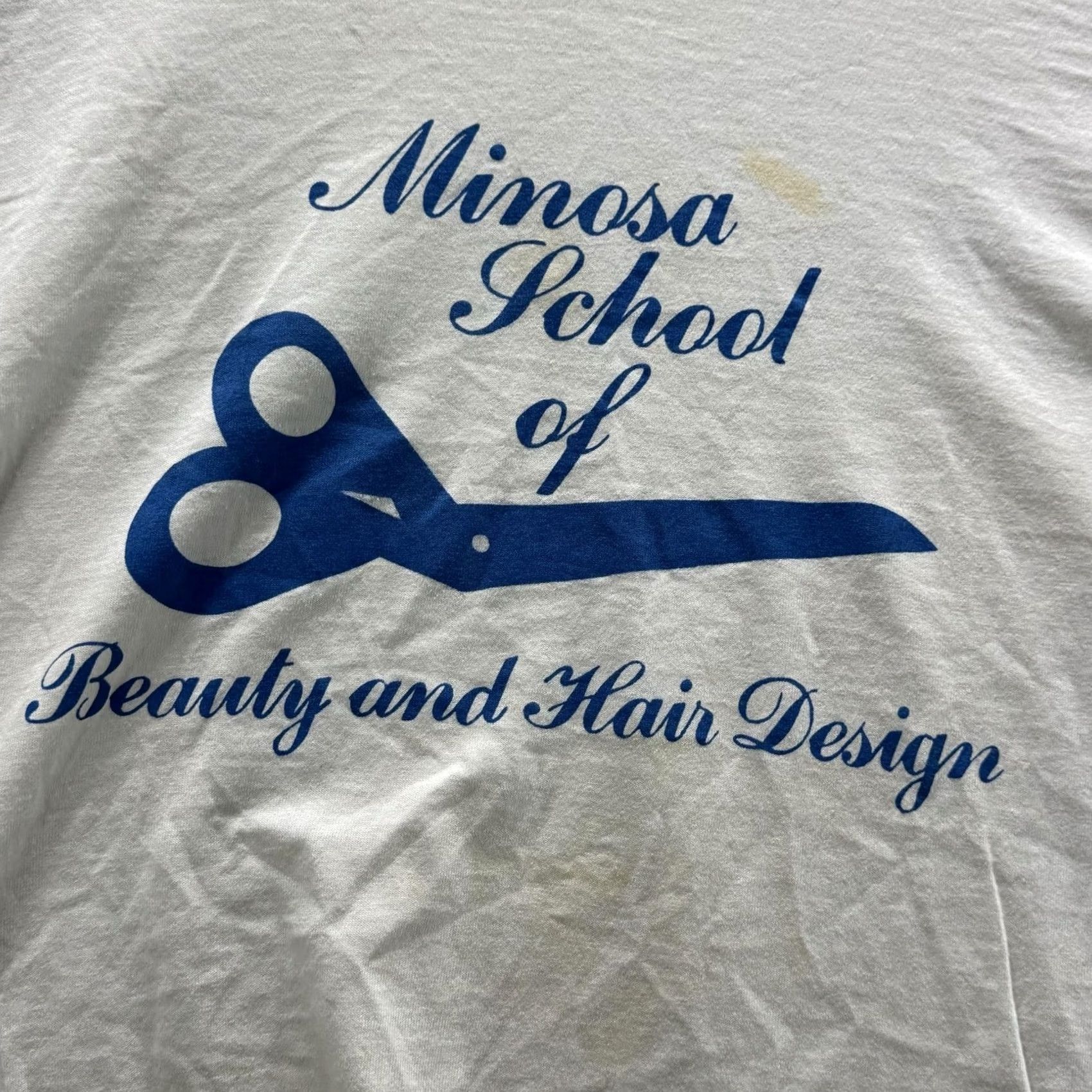 Vintage VINTAGE Mimosa Shirt Mens XL Beige Graphic Print Scissors Logo Crew Neck Short Sleeve Cotton Jersey T-Shirt Size US XL / EU 56 / 4 - 3 Thumbnail