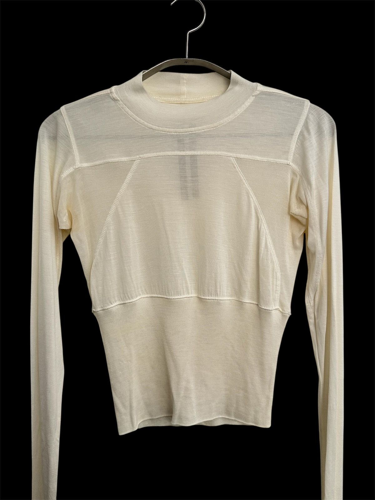 Rick Owens Rick owens s/s 18 dirt sweater cropped cream white Size S / US 4 / IT 40 - 2 Thumbnail