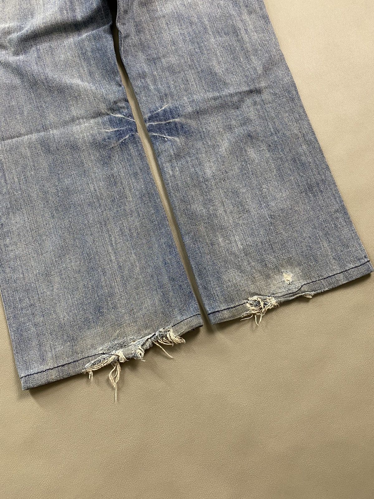 If Six Was Nine × Japanese Brand × Tornado Mart 2000s Tough Jeansmith Patchwork Distressed Denim Jeans Size US 32 / EU 48 - 9 Thumbnail