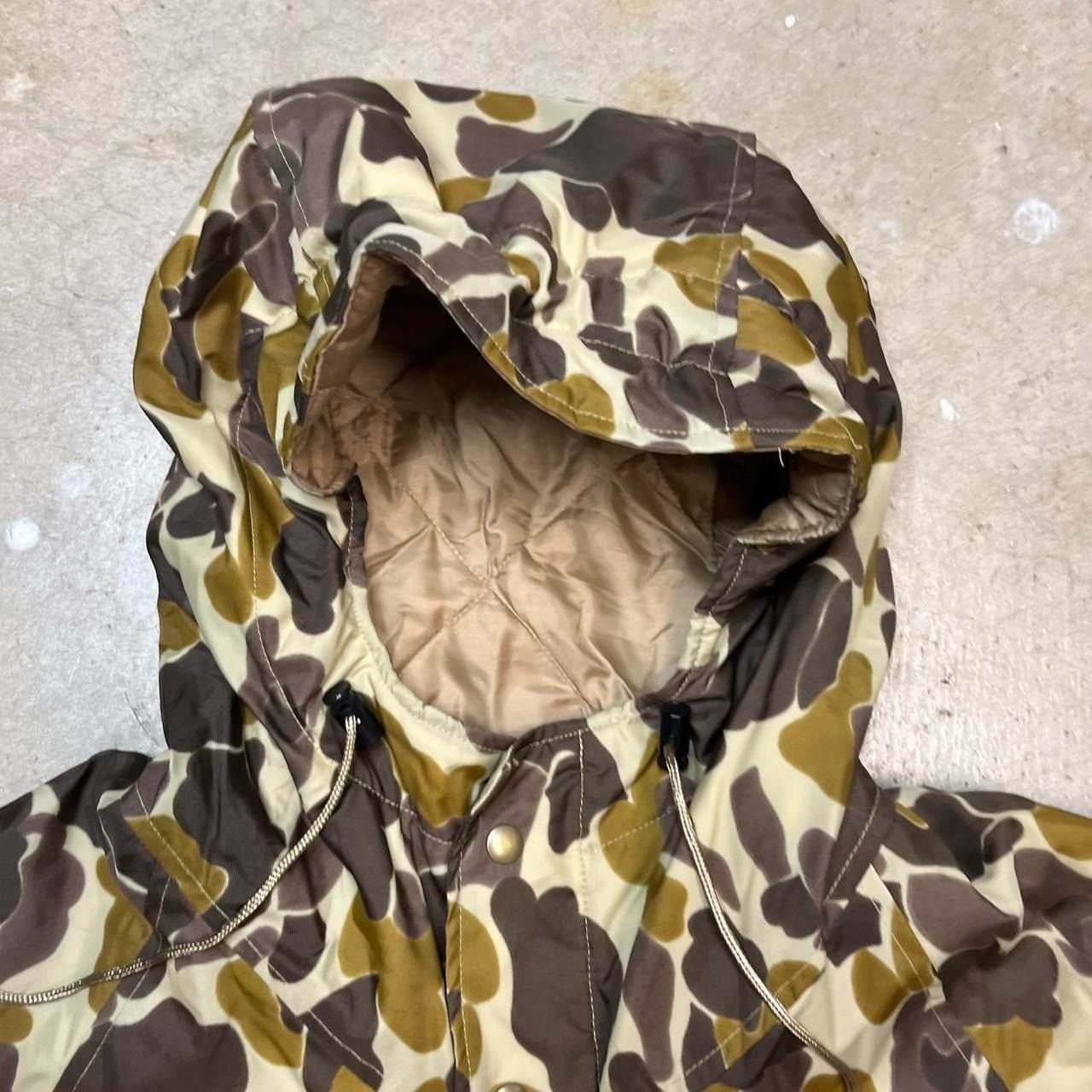 Vintage 80s Duck Camo hoodie field jacket insulated gamehide