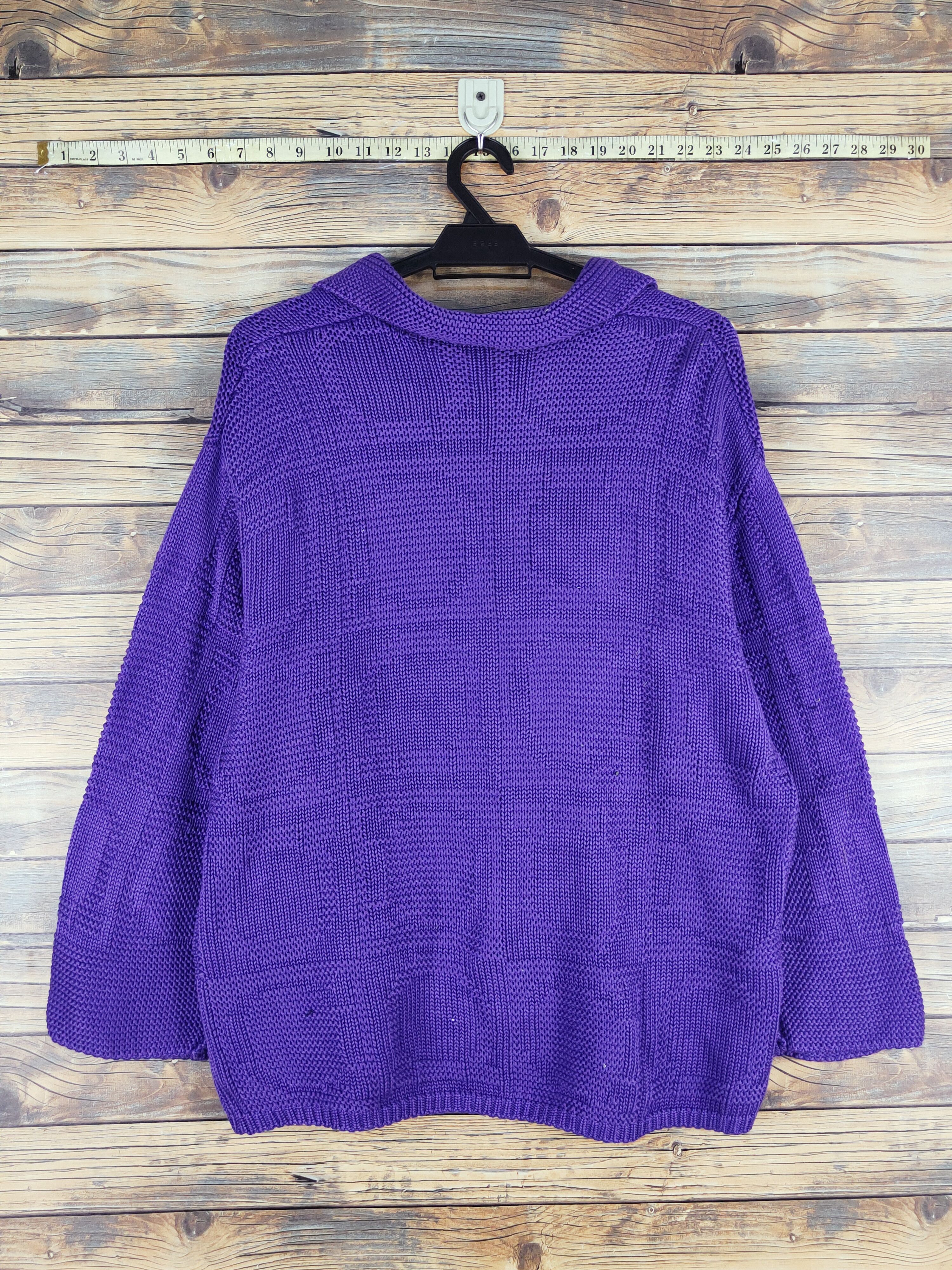 Salvatore Ferragamo Salvatore Ferragamo Purple Knitwear Cardigan #W1155 Size US L / EU 52-54 / 3 - 7 Thumbnail
