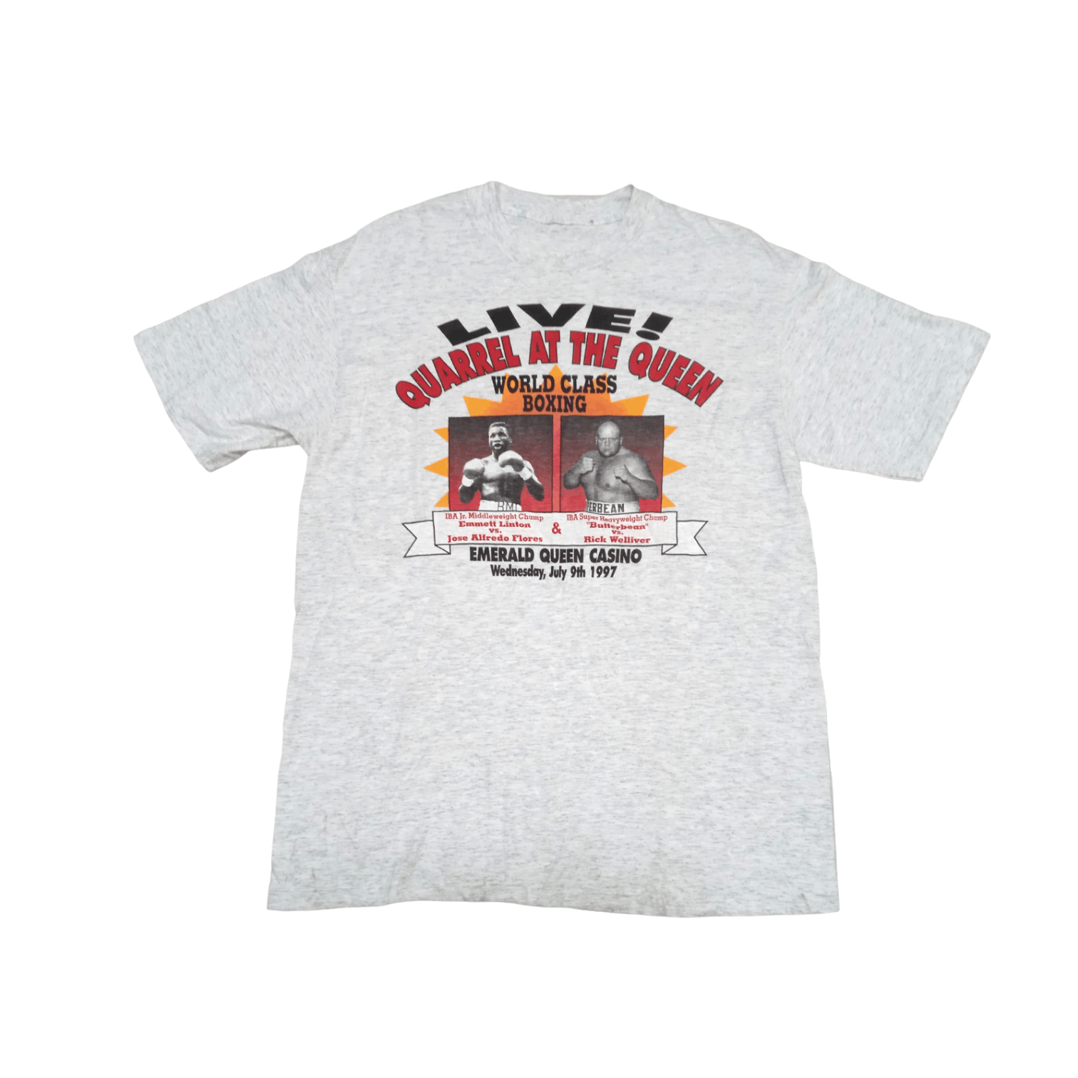 Vintage Vintage 90s Butterbean Vs Rick Welliver T-Shirt Size US L / EU 52-54 / 3 - 1 Thumbnail