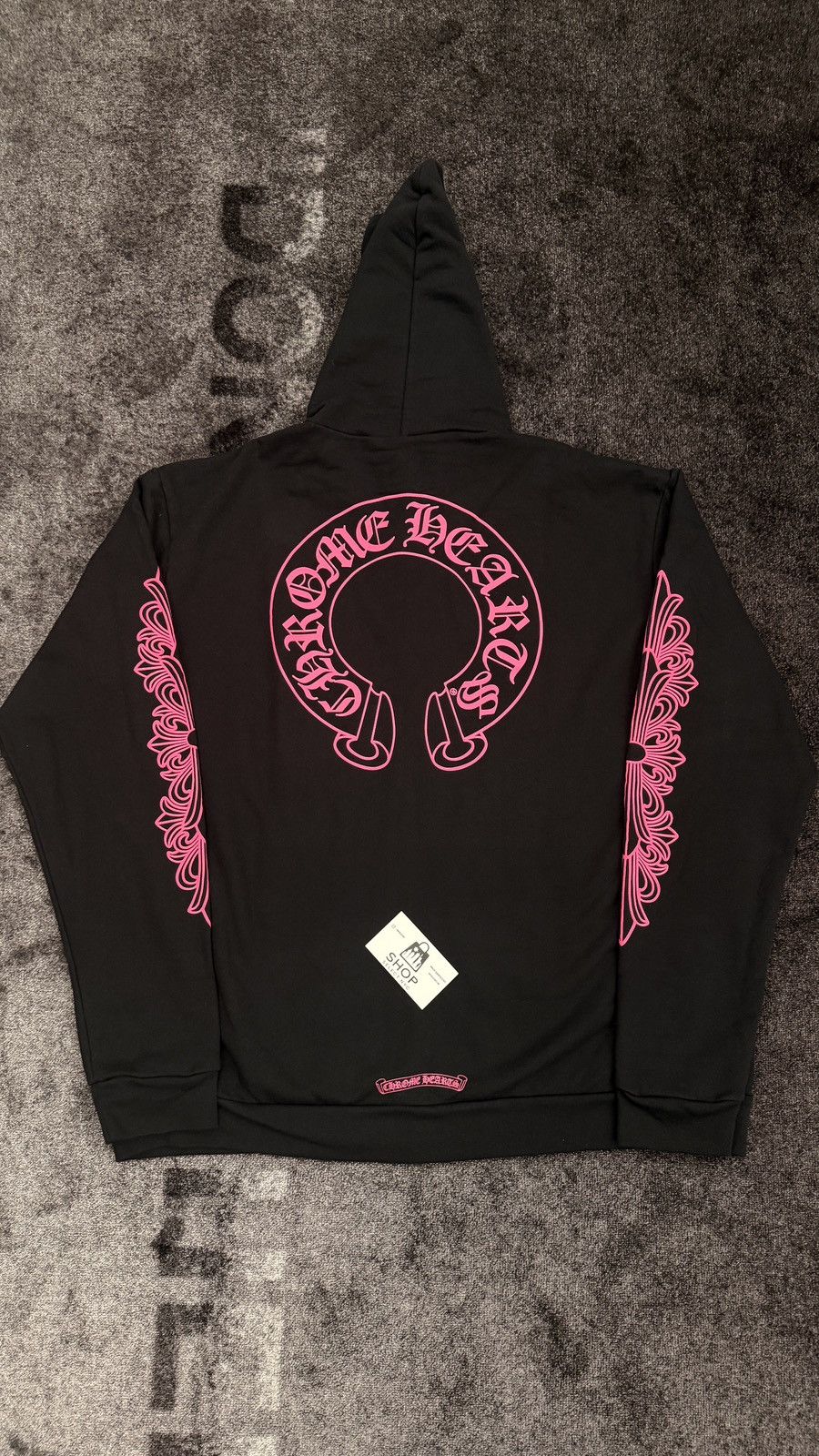 Chrome Hearts BRAND NEW CHROME HEARTS PINK FLORAL HORSESHOE ZIP UP HOODIE Size US XL / EU 56 / 4 - 2 Thumbnail