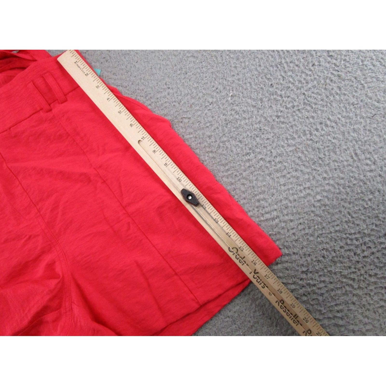 Vintage Maurices Belted Elastic Waist Red Shorts Women M Denim Style Casual 90s? No) Size 32" / US 10 / IT 46 - 7 Thumbnail