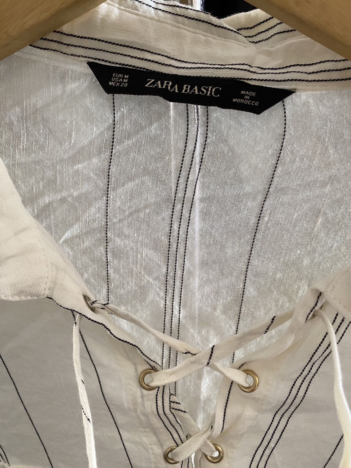Zara Zara Besic Linen blend Striped Long Sleeve Button Down Shirt Size M / US 6-8 / IT 42-44 - 4 Thumbnail