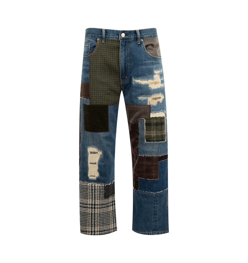 Junya Watanabe o1h1sh10525 Patchwork Jeans in Multicolor Size US 28 / EU 44 - 1 Thumbnail