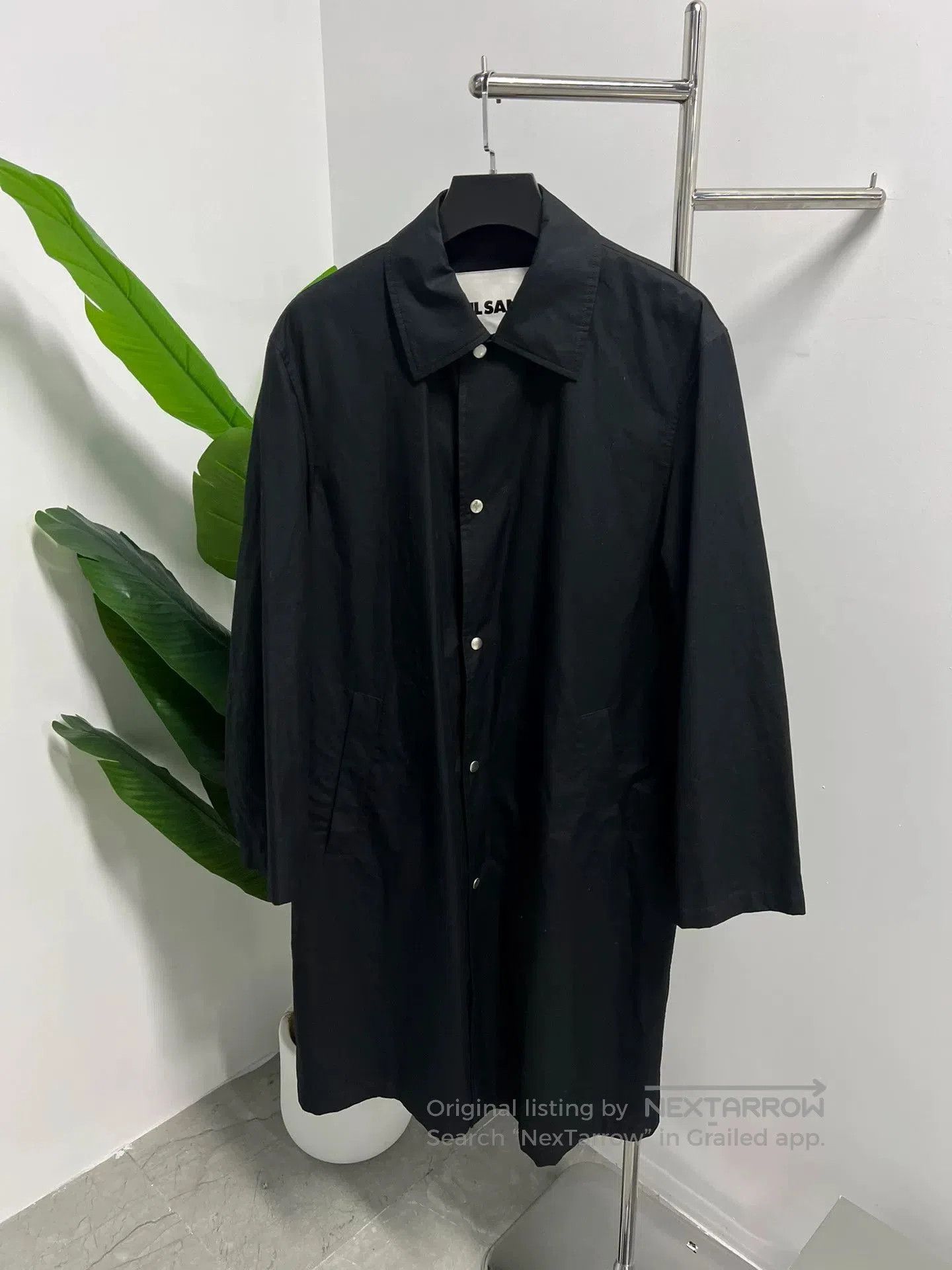 Jil Sander jil sander black logo trench coat. Size US L / EU 52-54 / 3 - 1 Thumbnail