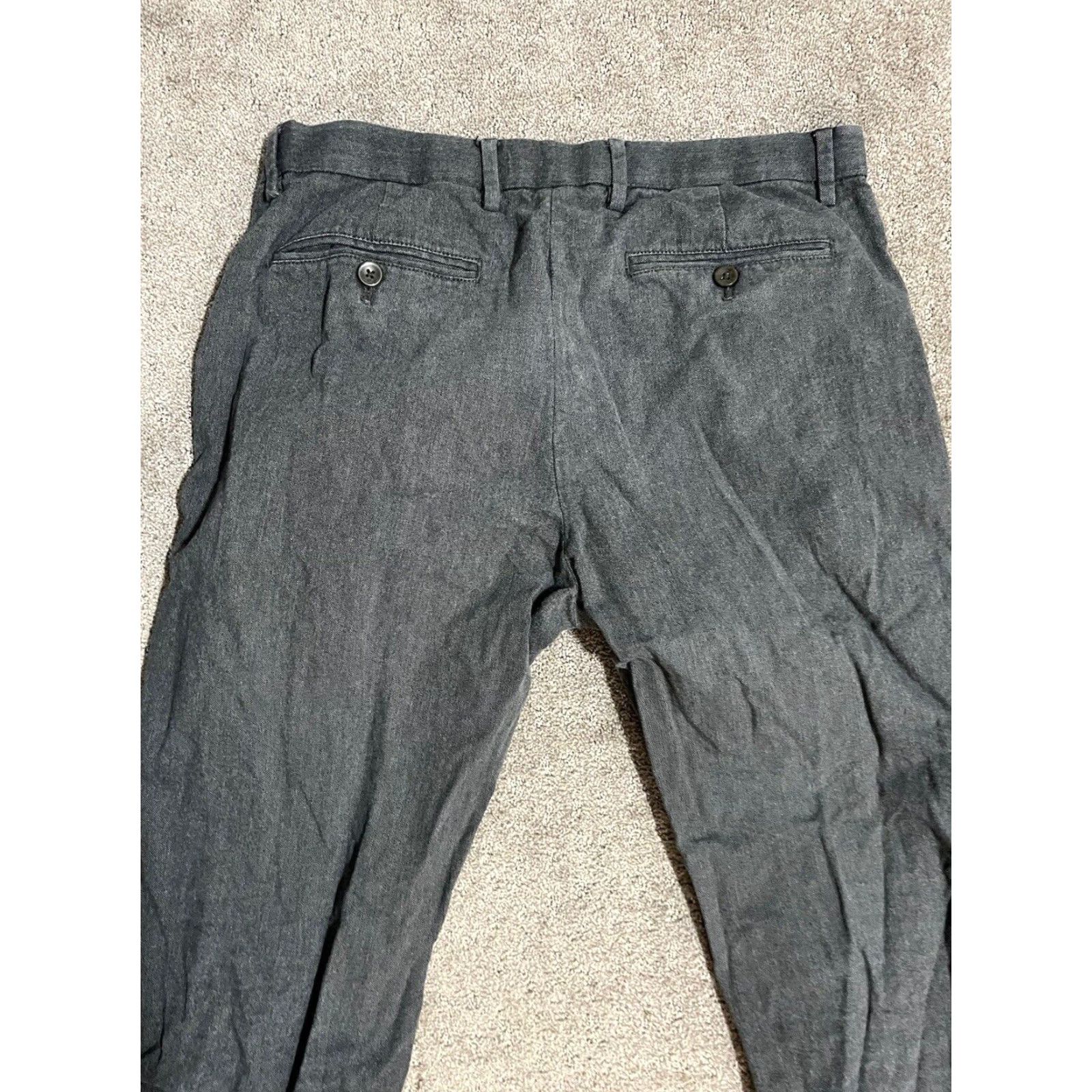 Banana Republic VINTAGE Banana Republic Kentfield Pant Straight Fit Dress Chino Sz 32x32 Gray Size US 32 / EU 48 - 3 Thumbnail