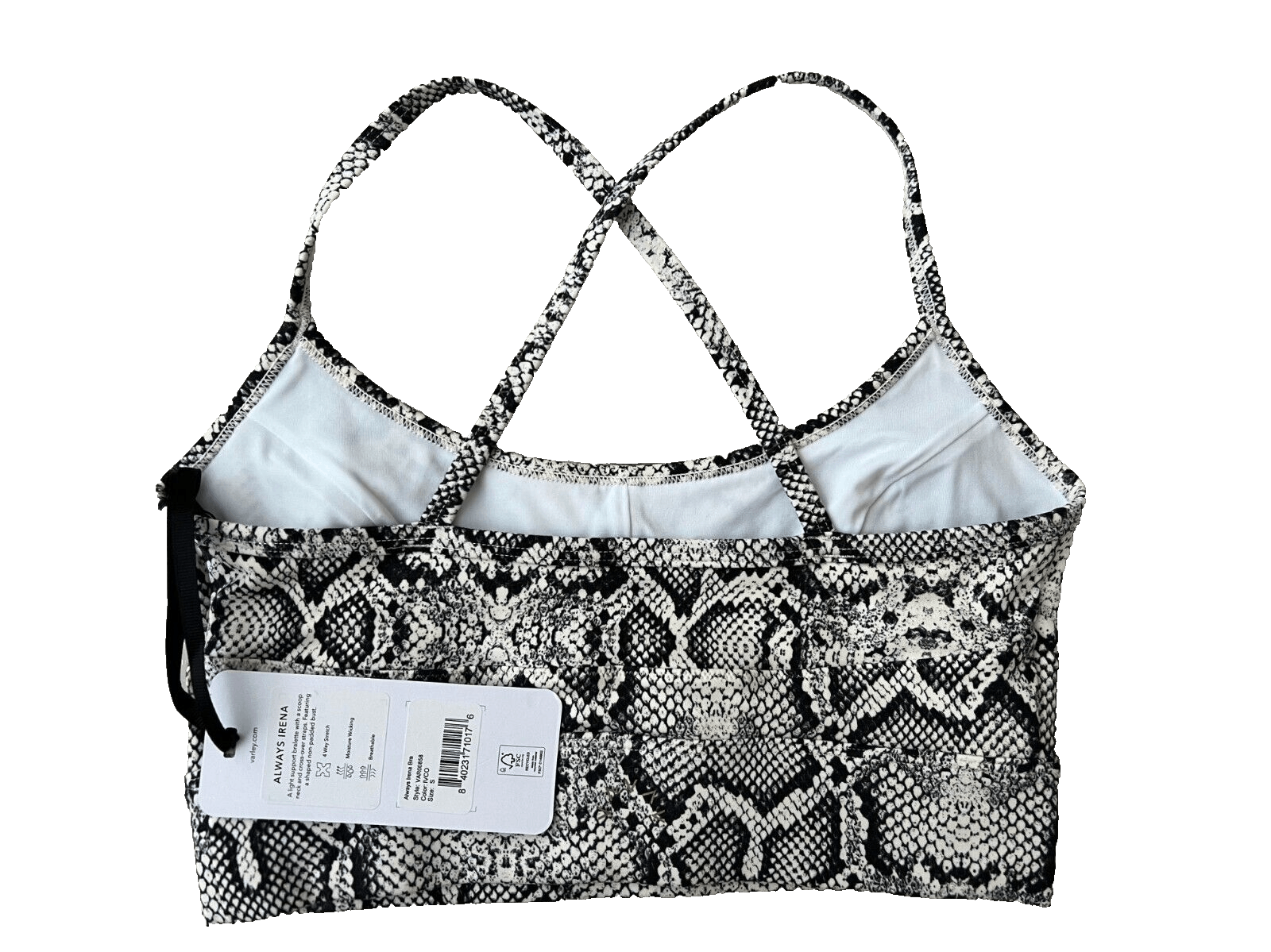 Varley Varley Irena Sports Bra Ivory Cobra ( S ) Size S / US 4 / IT 40 - 4 Thumbnail