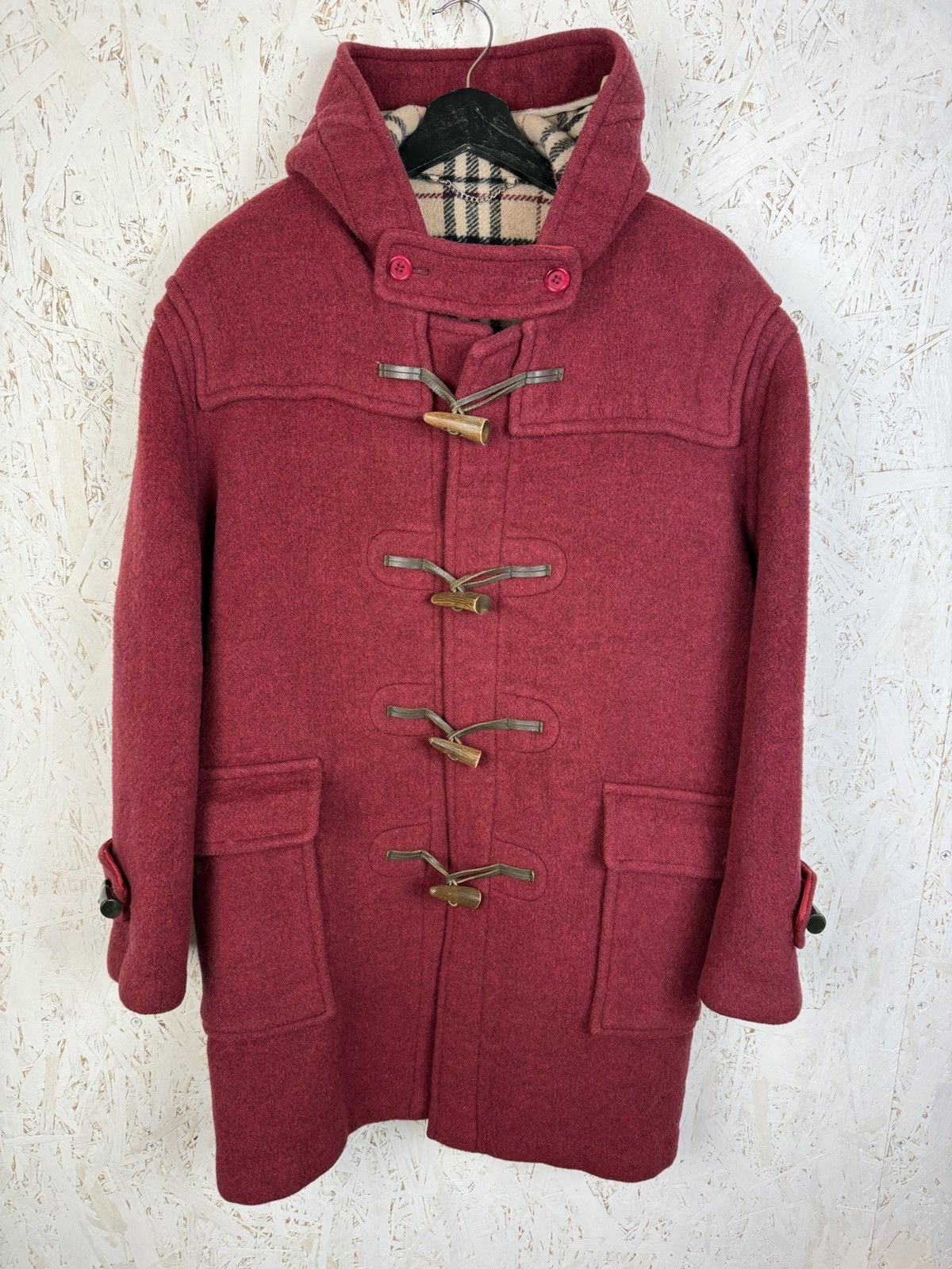 Burberry Vintage Burberry Gloverall Wool Duffle Coat Nova Check Red Size XL / US 12-14 / IT 48-50 - 1 Thumbnail