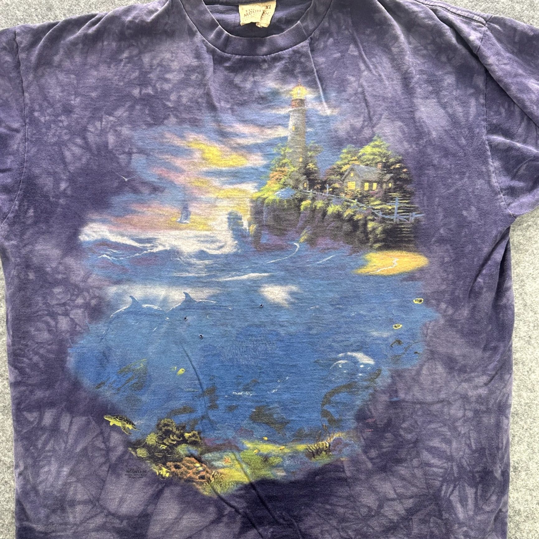 Vintage VINTAGE The Mountain Shirt Mens XL Lighthouse Ocean Venice FL Dolphins 90s y2k Size US XL / EU 56 / 4 - 2 Thumbnail