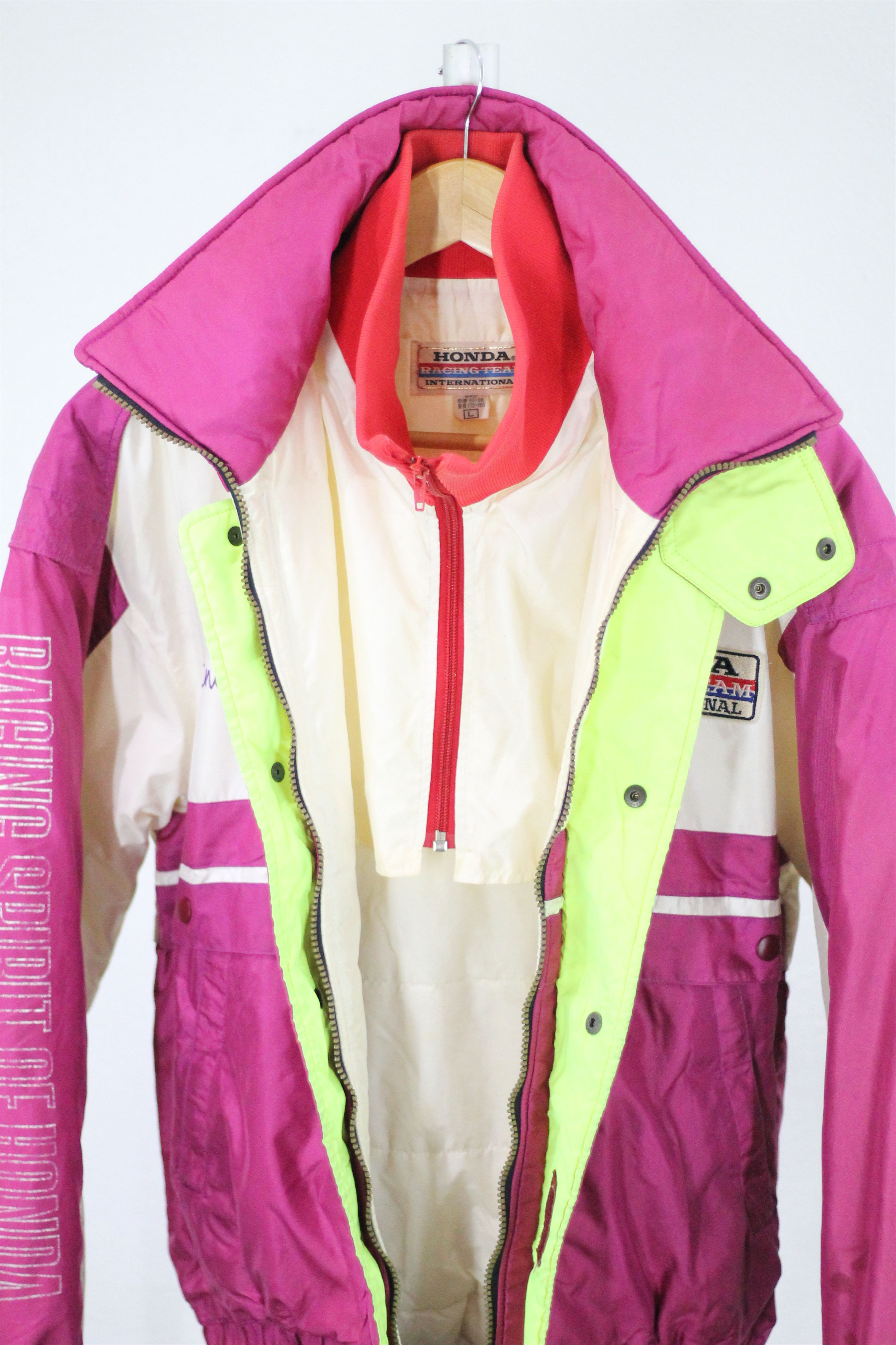 Honda × Vintage RARE! Vintage HONDA INTERNATIONAL RACING TEAM Jacket. Size US L / EU 52-54 / 3 - 12 Thumbnail