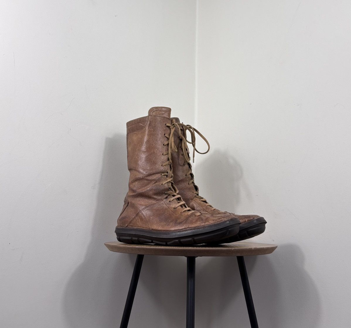 Bally Bally BearthTrek Men’s Distressed Leather Combat Boots Size US 8.5 / EU 41-42 - 1 Thumbnail