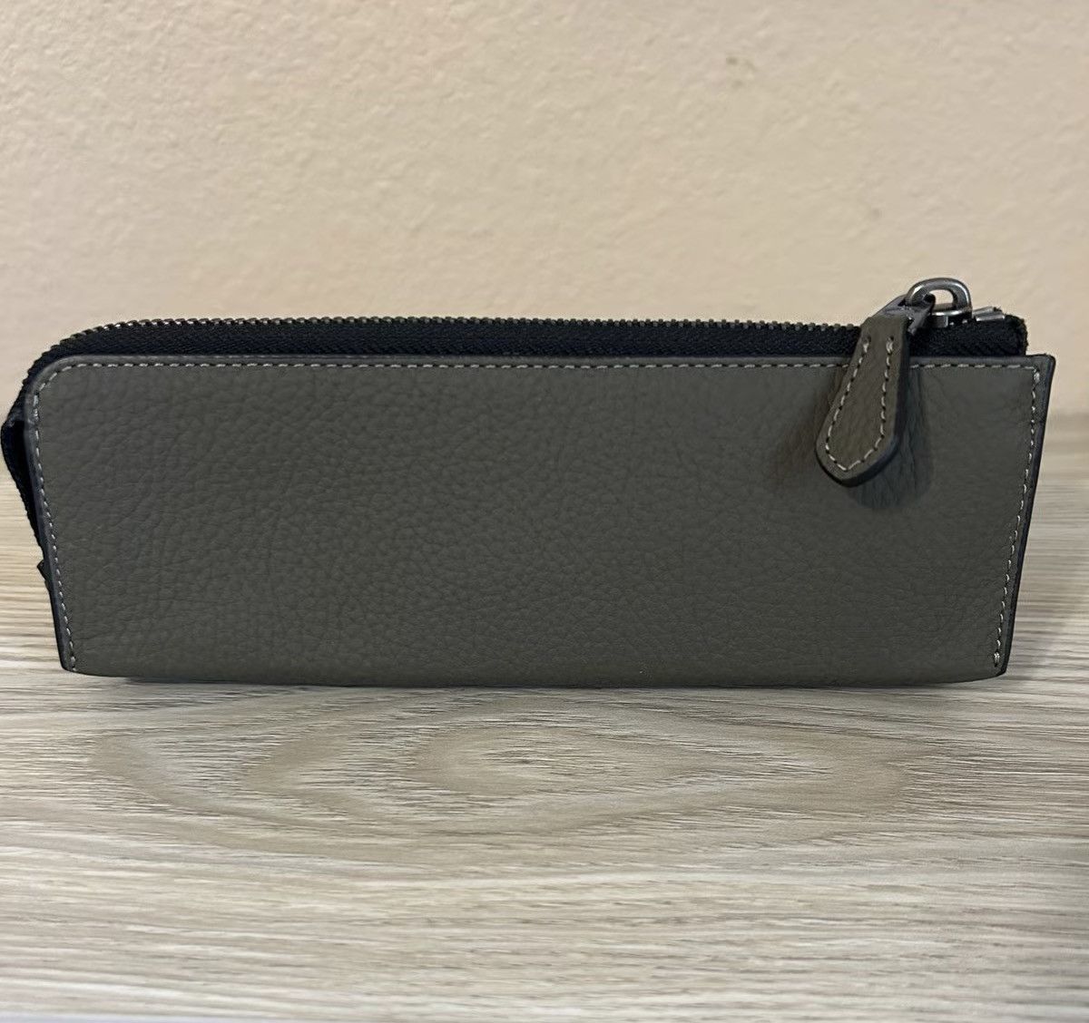 Coach Pencil Utility Pouch Leather Organizer Case Gunmetal Grey Size ONE SIZE - 2 Thumbnail
