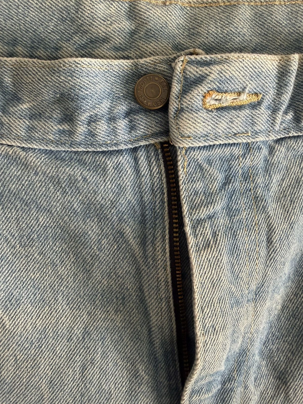 Carhartt light blue carhartt jeans size 34x31 Size US 34 / EU 50 - 4 Thumbnail