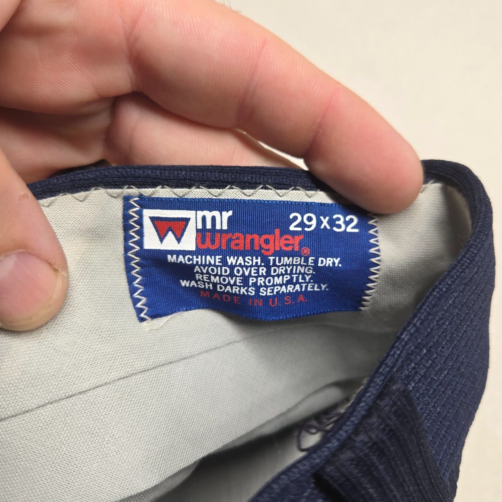 Wrangler VINTAGE Mr. Wrangler Blue Knit Flare Cuffed Plaid Pants 29 x 32 Mens 70s Polyester Vintage Pants Blue Wrangler 29 32 Men’s Size US 29 - 4 Thumbnail