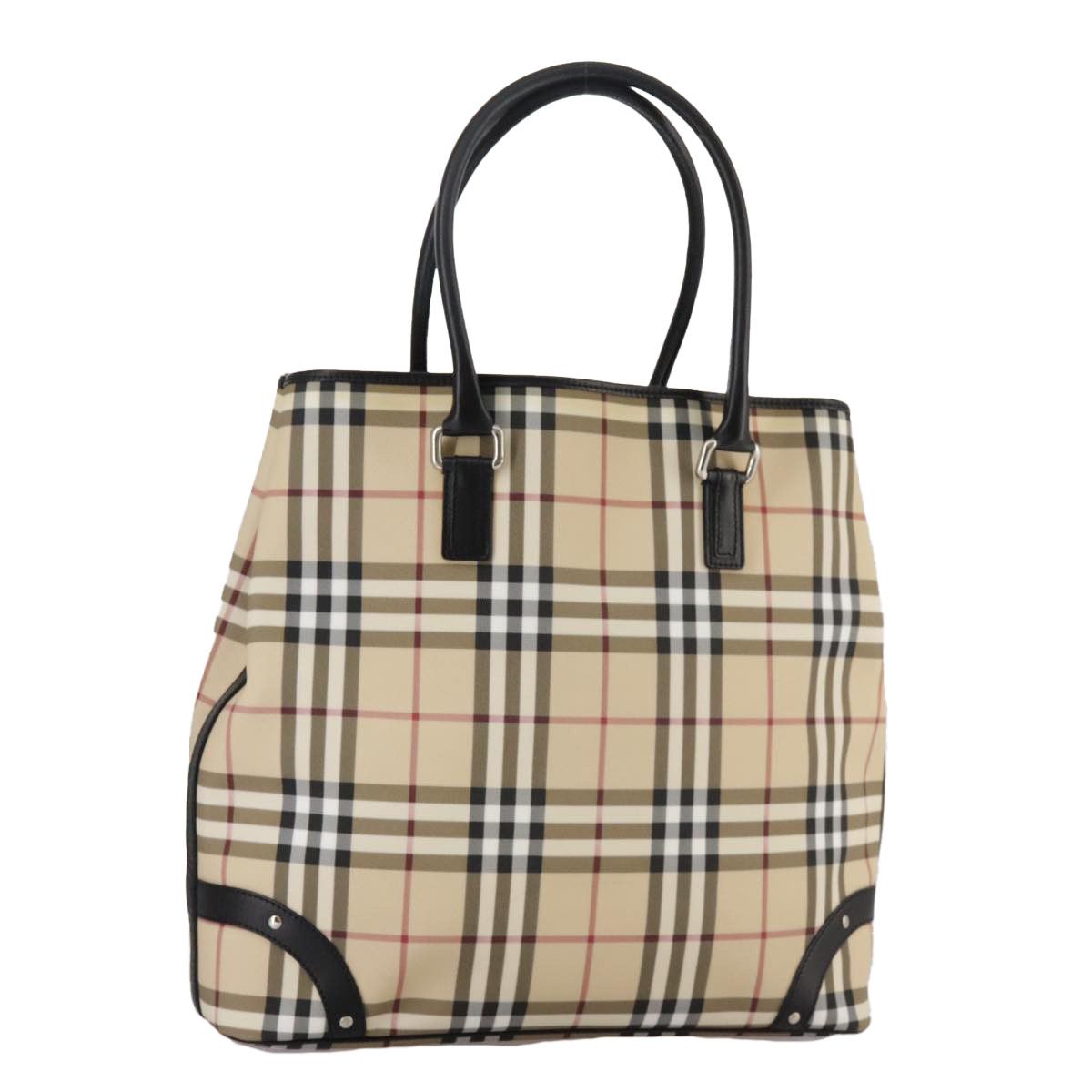 Burberry Nova Check Beige Canvas Tote Bag (Pre-Owned) Size ONE SIZE - 1 Thumbnail