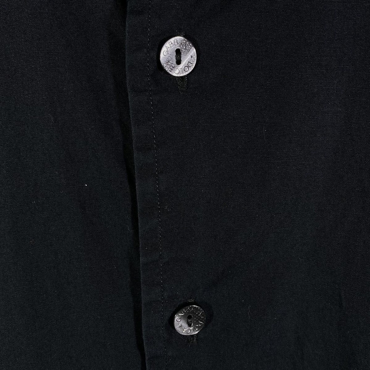 Chemise Noire Unie Vintage Dolce & Gabbana – Taille M, 100% Coton – Occasion Très Bon état