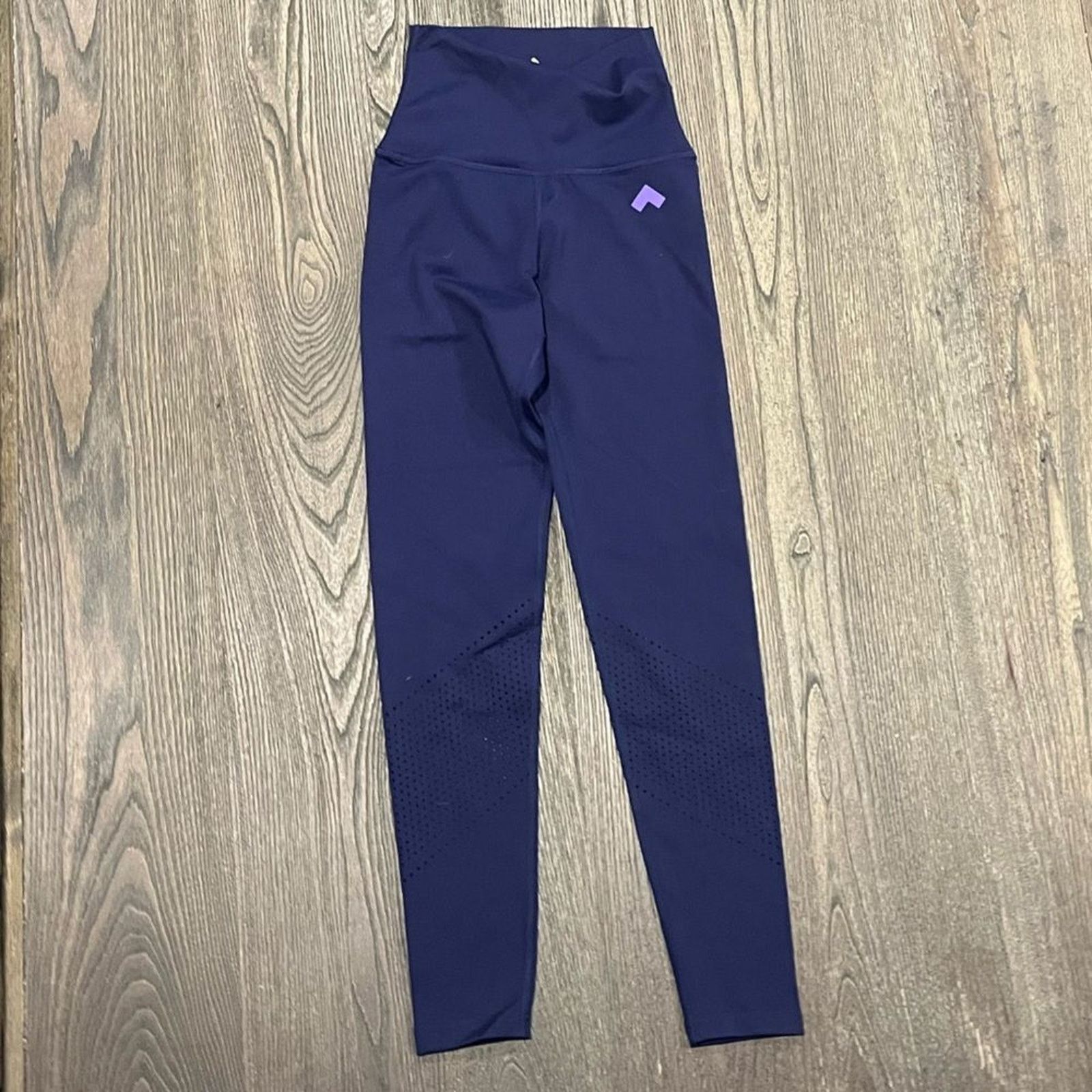 Vintage NWT Tonal Leggings High Waist Workout Pants Blue XS Size 24" / US 00 / IT 34 - 1 Thumbnail