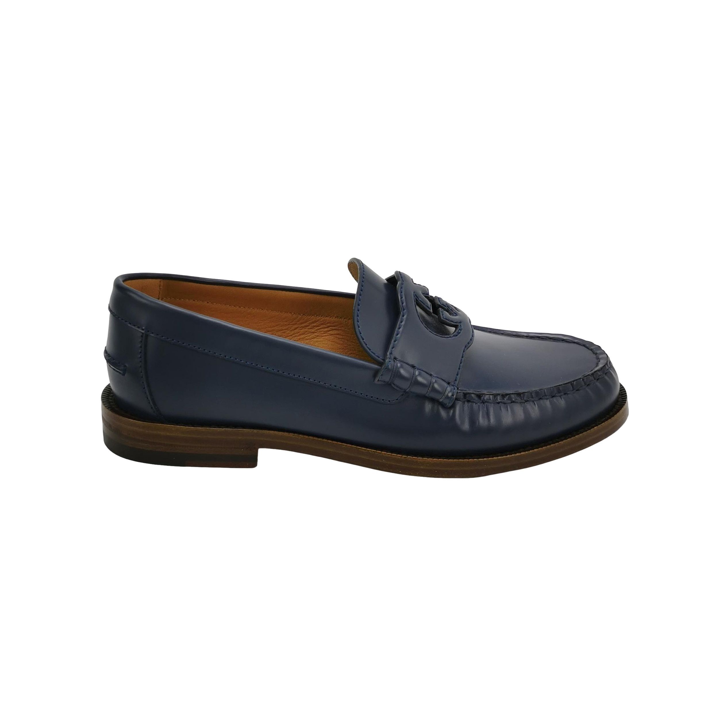 Gucci Gucci Interlocking G Leather Loafers 41 Size US 8 / EU 41 - 1 Thumbnail