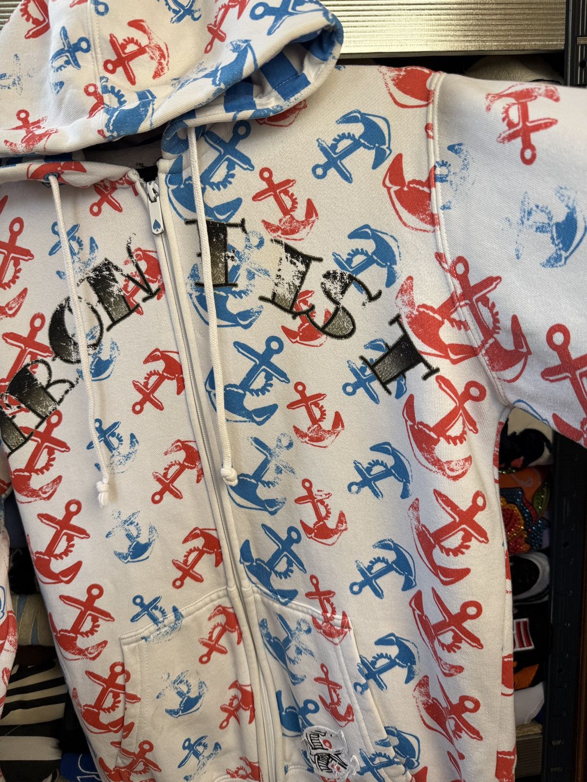 Affliction × Vintage Vintage 2000s Affliction Style Chainsaw Iron Fist Zip Hoodie Size US M / EU 48-50 / 2 - 8 Thumbnail