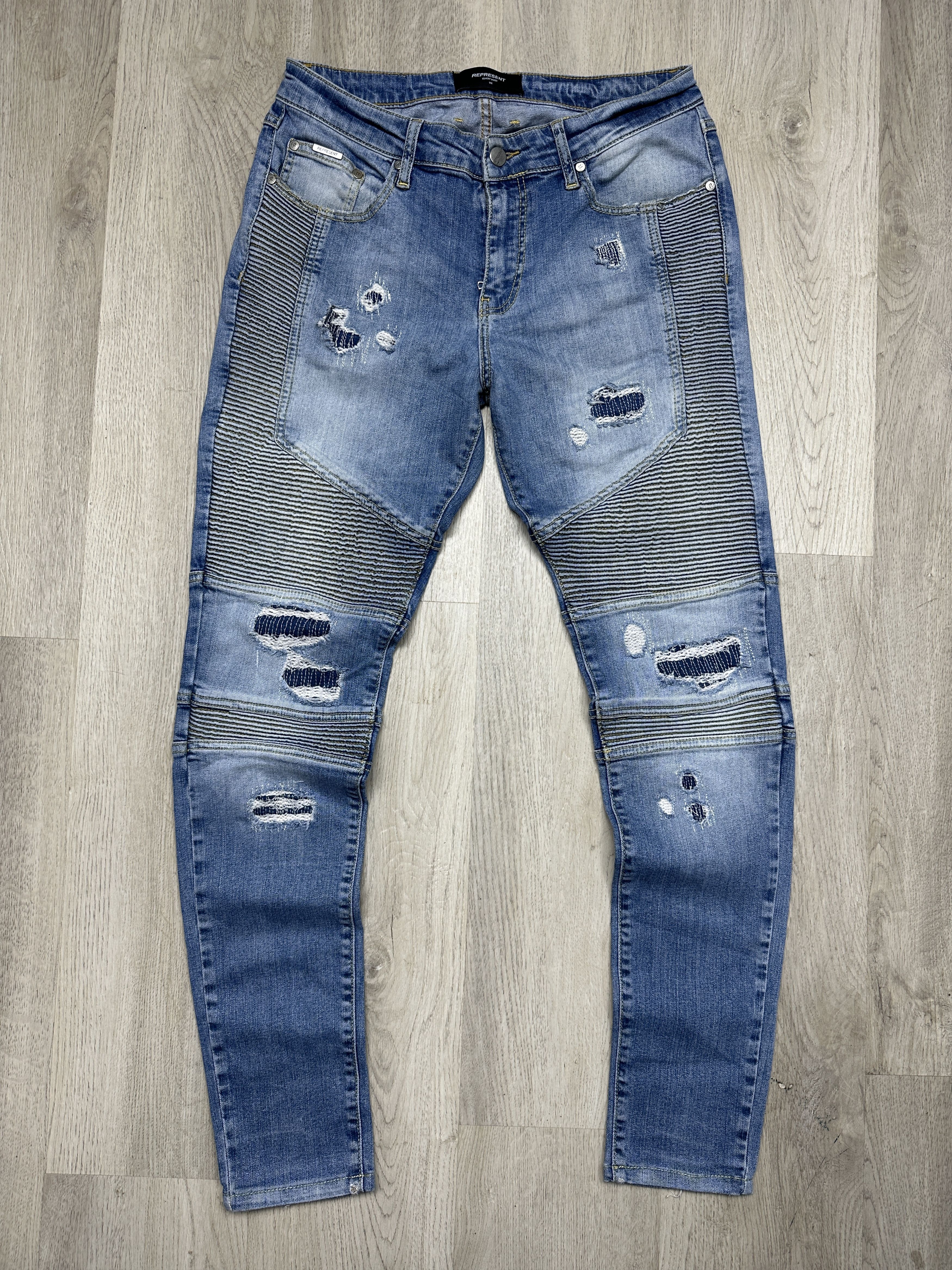 Represent Clo. Represent Mens Biker Denim Pants Jeans Size US 32 / EU 48 - 1 Thumbnail