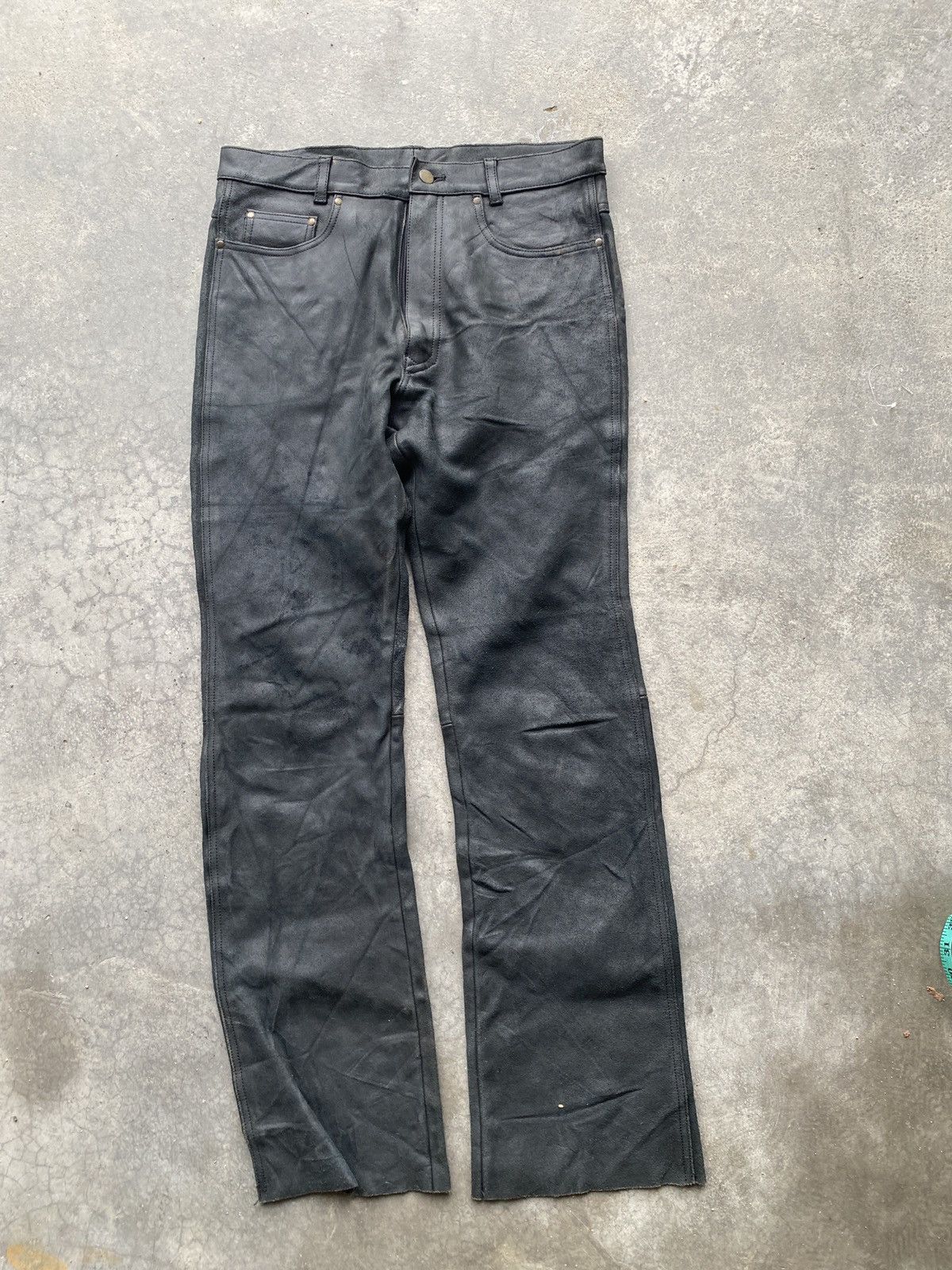 Genuine Leather × Leather × Vintage Franker cow leather pants Size US 33 - 2 Thumbnail