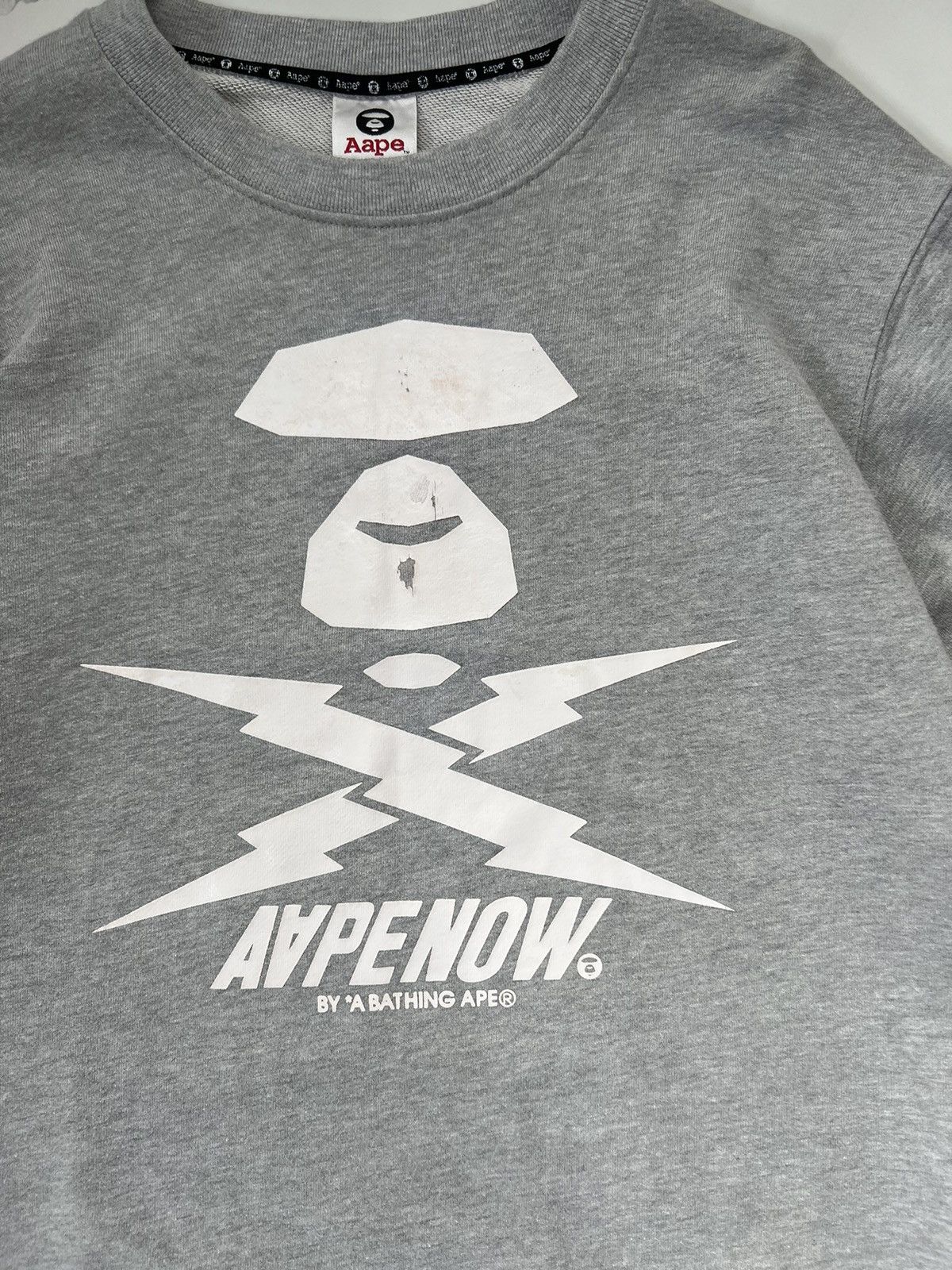 Aape × Vintage AAPE NOW BY BATHING APE RETRO Y2K CREWNECK BIG LOGO LAMPAS Size US XL / EU 56 / 4 - 4 Thumbnail