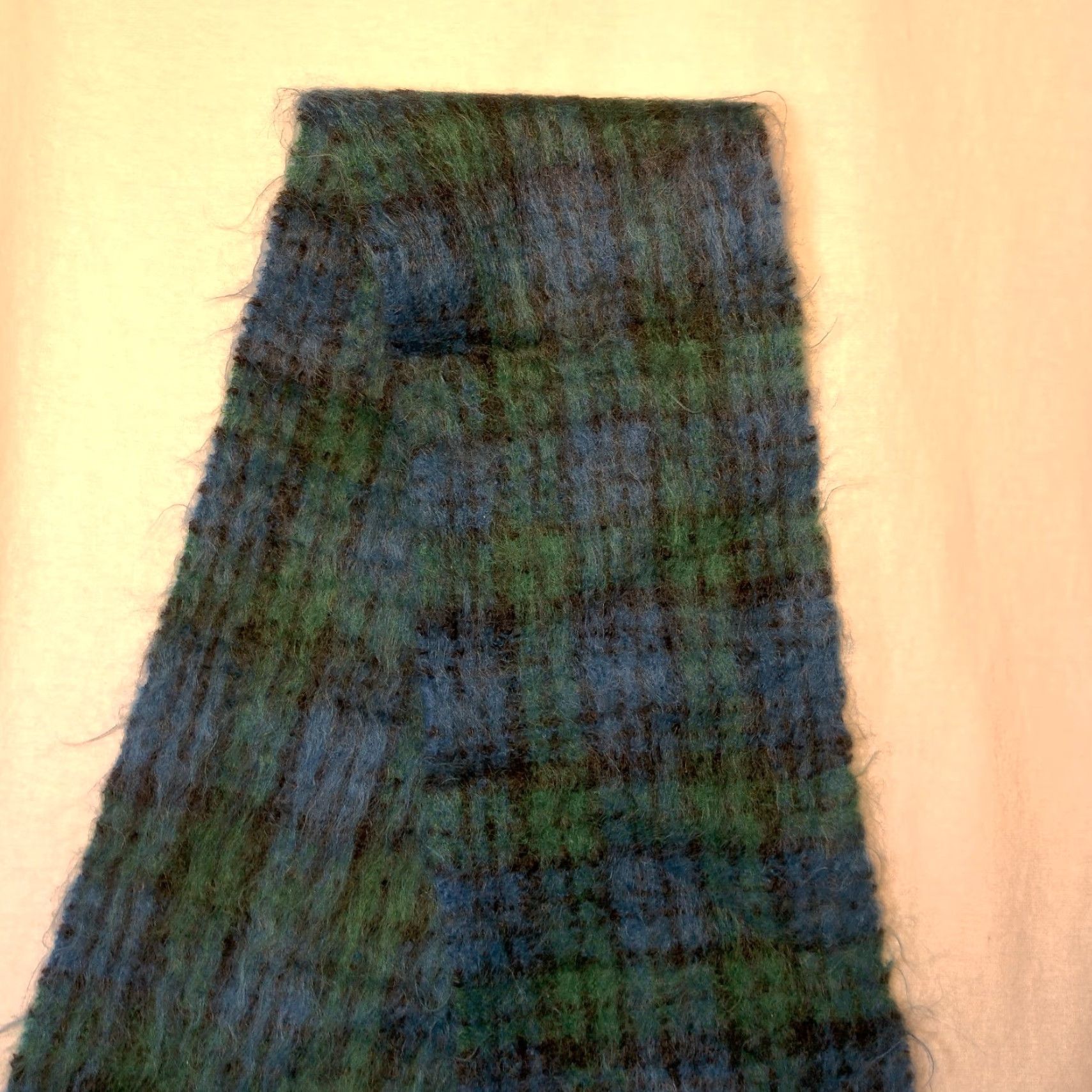 Vintage VINTAGE Creagaran Unisex Woven Plaid Scarf Scotland Mohair Wool Nylon 72in Fringe Tartan Winter Size ONE SIZE - 7 Thumbnail