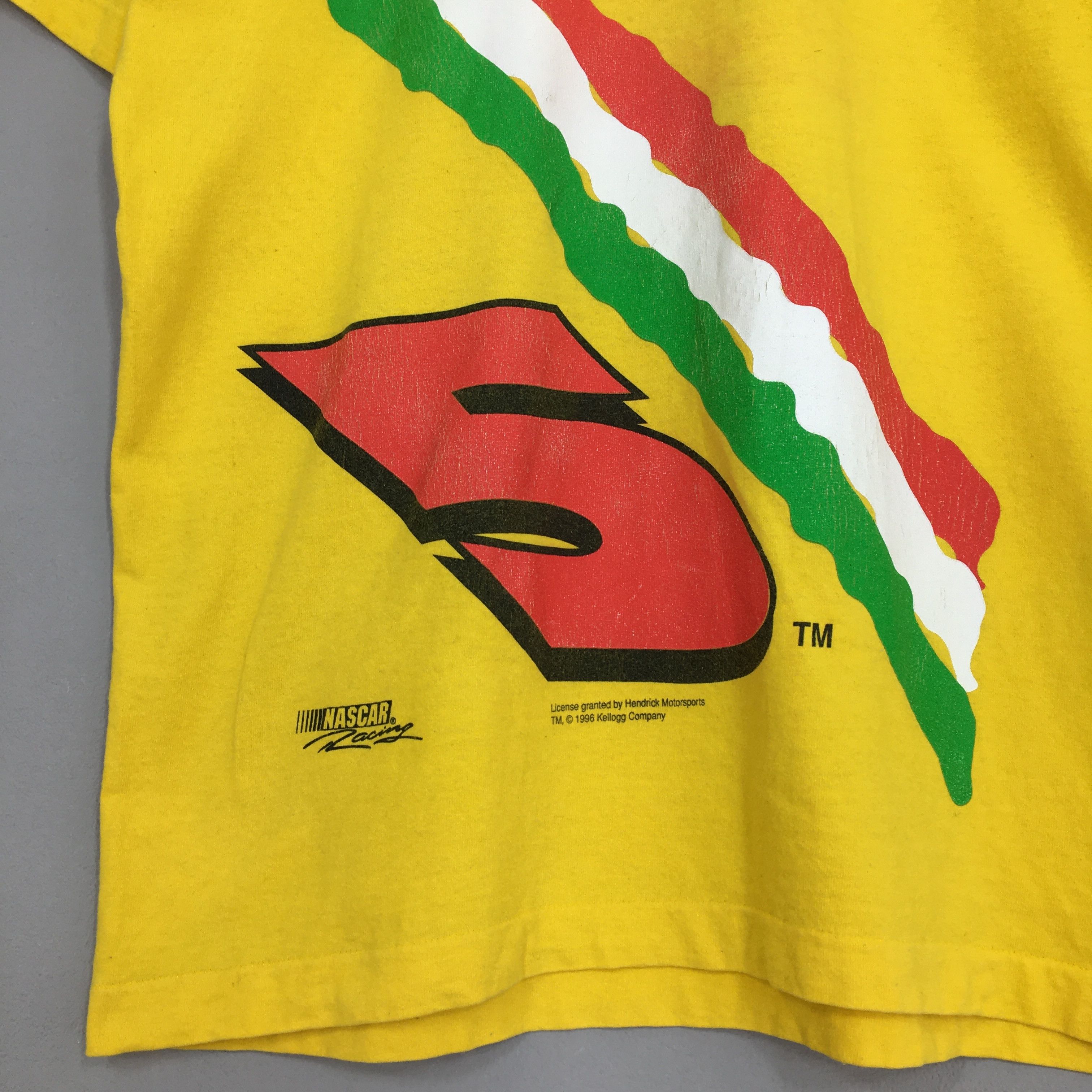 Fruit Of The Loom Vintage 90's Hendrick Kellogs Racing Nascar T shirt Large Size US L / EU 52-54 / 3 - 3 Thumbnail
