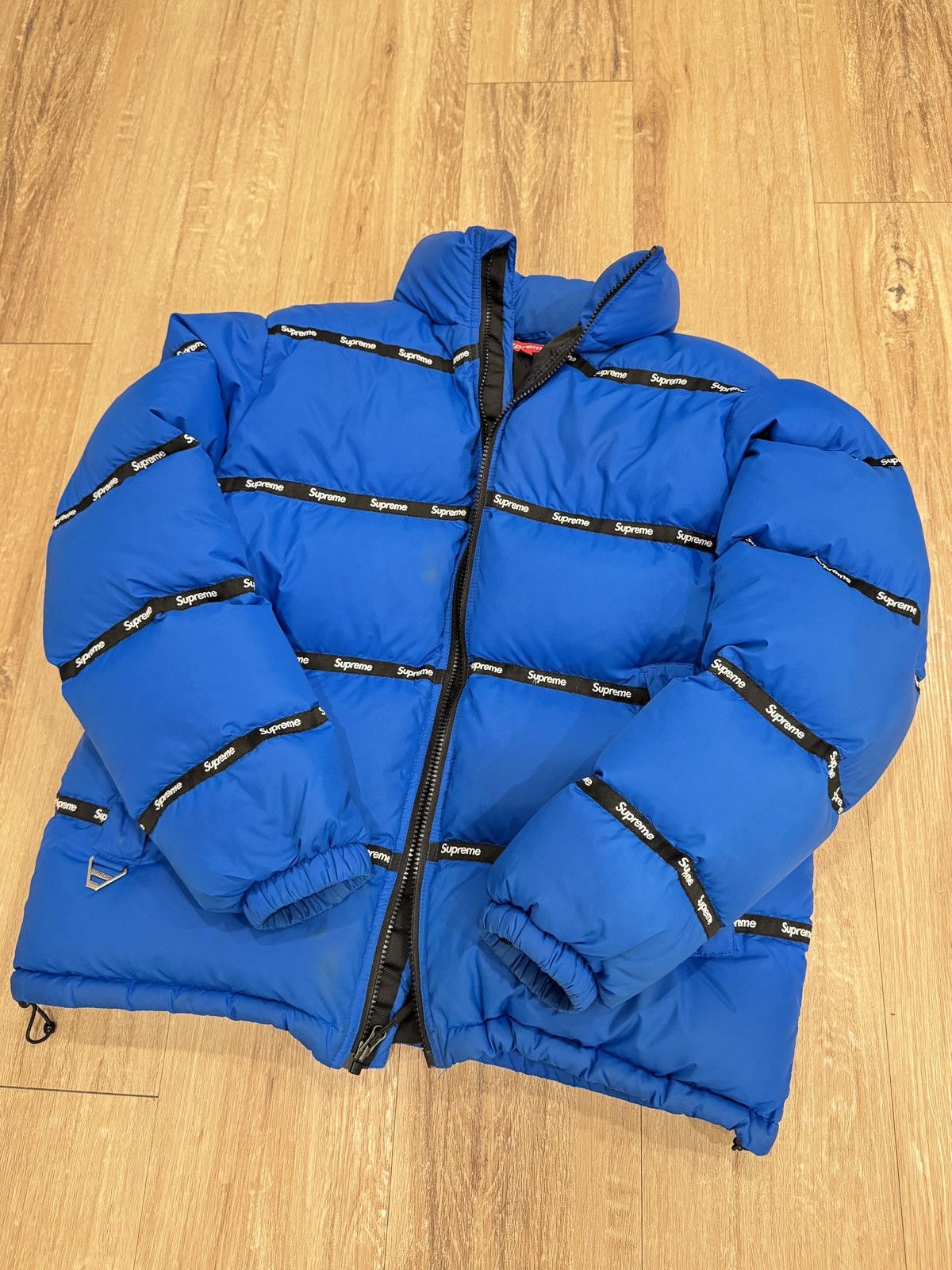 Supreme Supreme Logo Tape Puffer Jacket FW16 Size US M / EU 48-50 / 2 - 1 Thumbnail