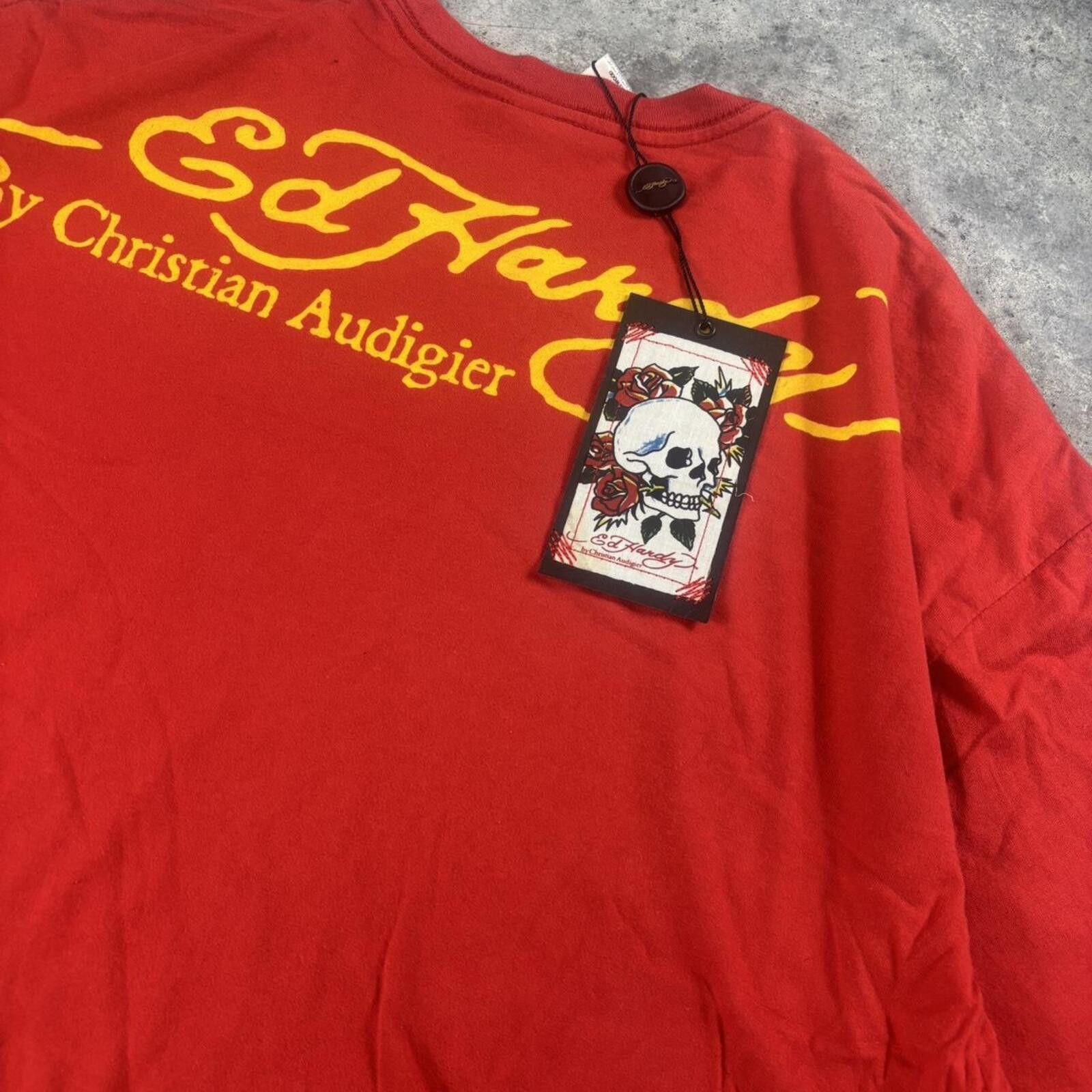 Ed Hardy Ed Hardy Christian Audigier Y2K Gothic Skull Graphic T Shirt Size US XXL / EU 58 / 5 - 7 Thumbnail