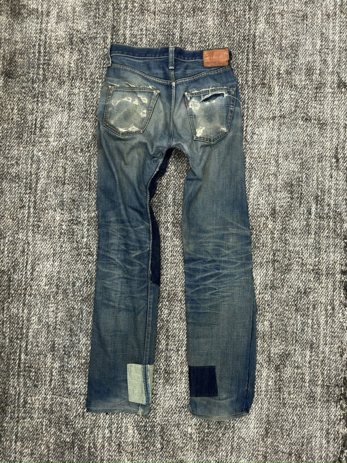 Levi's × Levi's Vintage Clothing Vintage Levis Redline Selvedge Custom Repaired Sashiko Boro Size US 30 / EU 46 - 7 Thumbnail