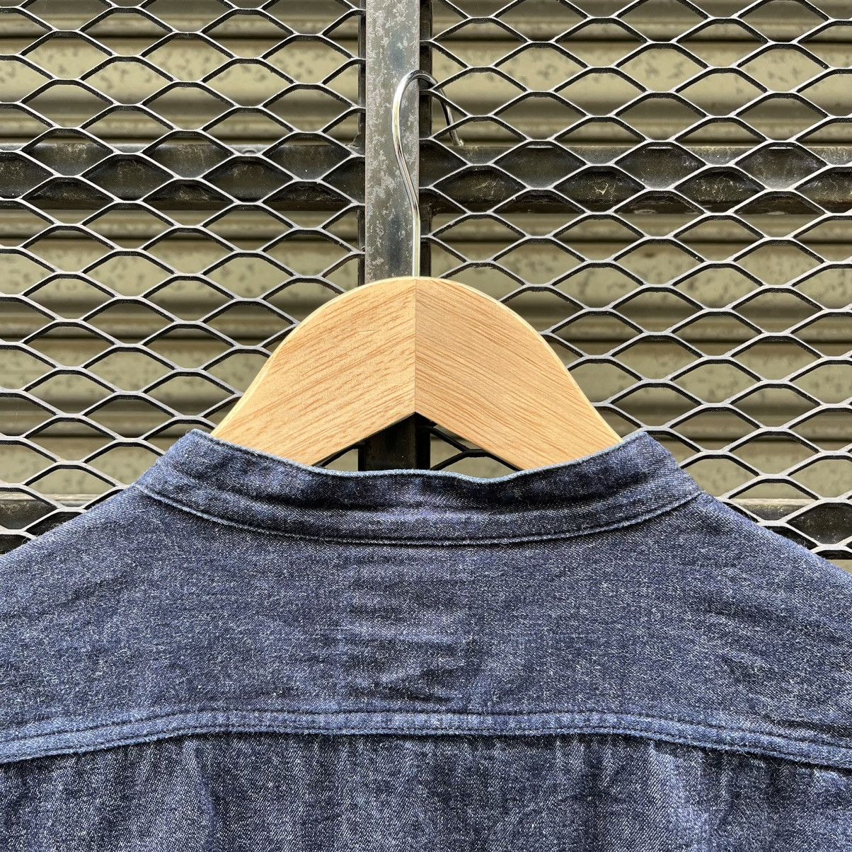 FOB Factory Japanese FOB Factory Denim Chambray Band Collar Workshirt Size US L / EU 52-54 / 3 - 10 Thumbnail